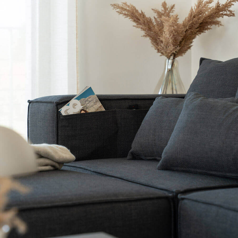 Modulares Sofa VERONA L - 327 x 207 cm Anthrazit