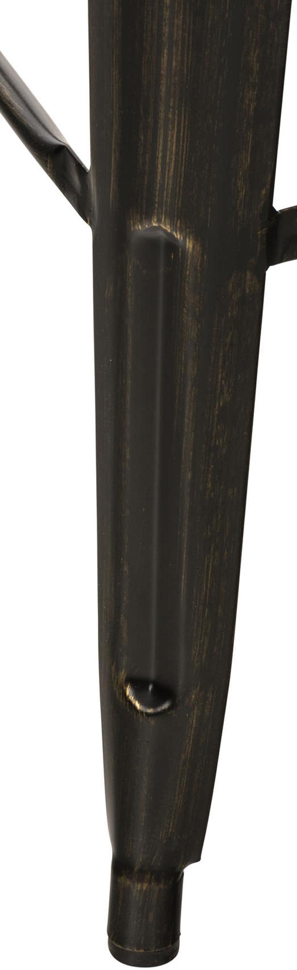 2er Set Barhocker Mason, schwarz-gold