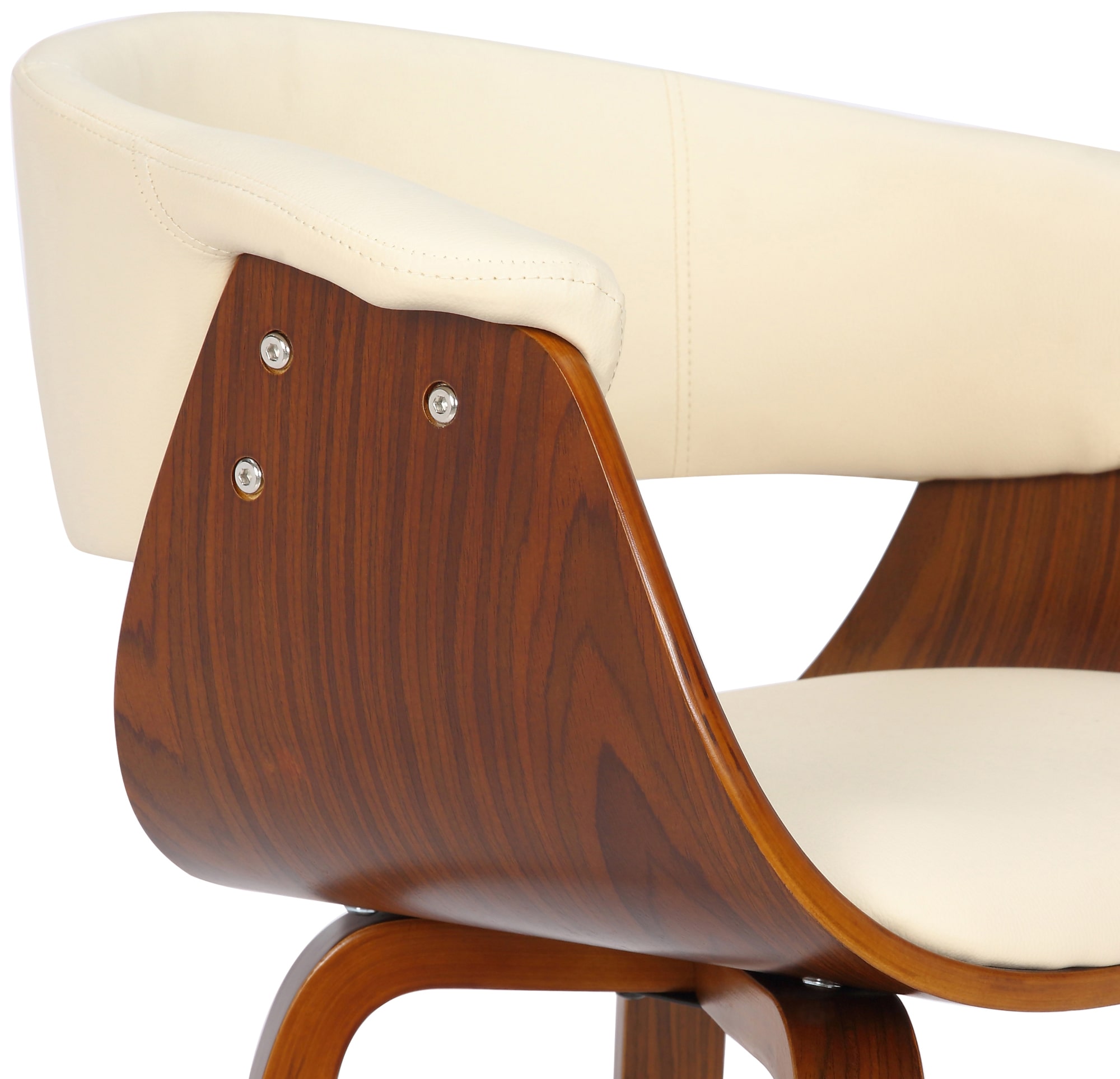 Stuhl Bruce Kunstleder walnuss, creme