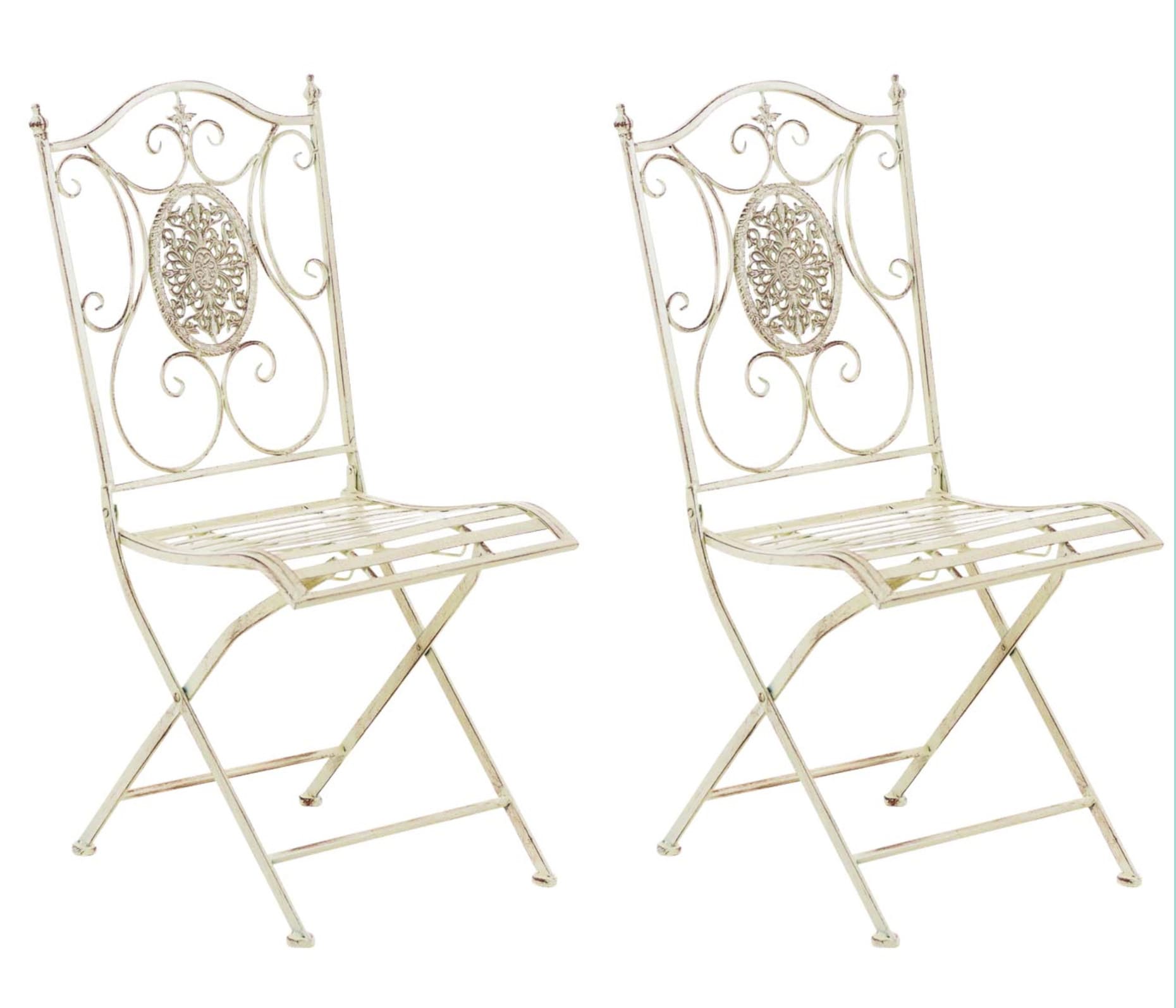 2er Set Stühle Sibell, antik-creme