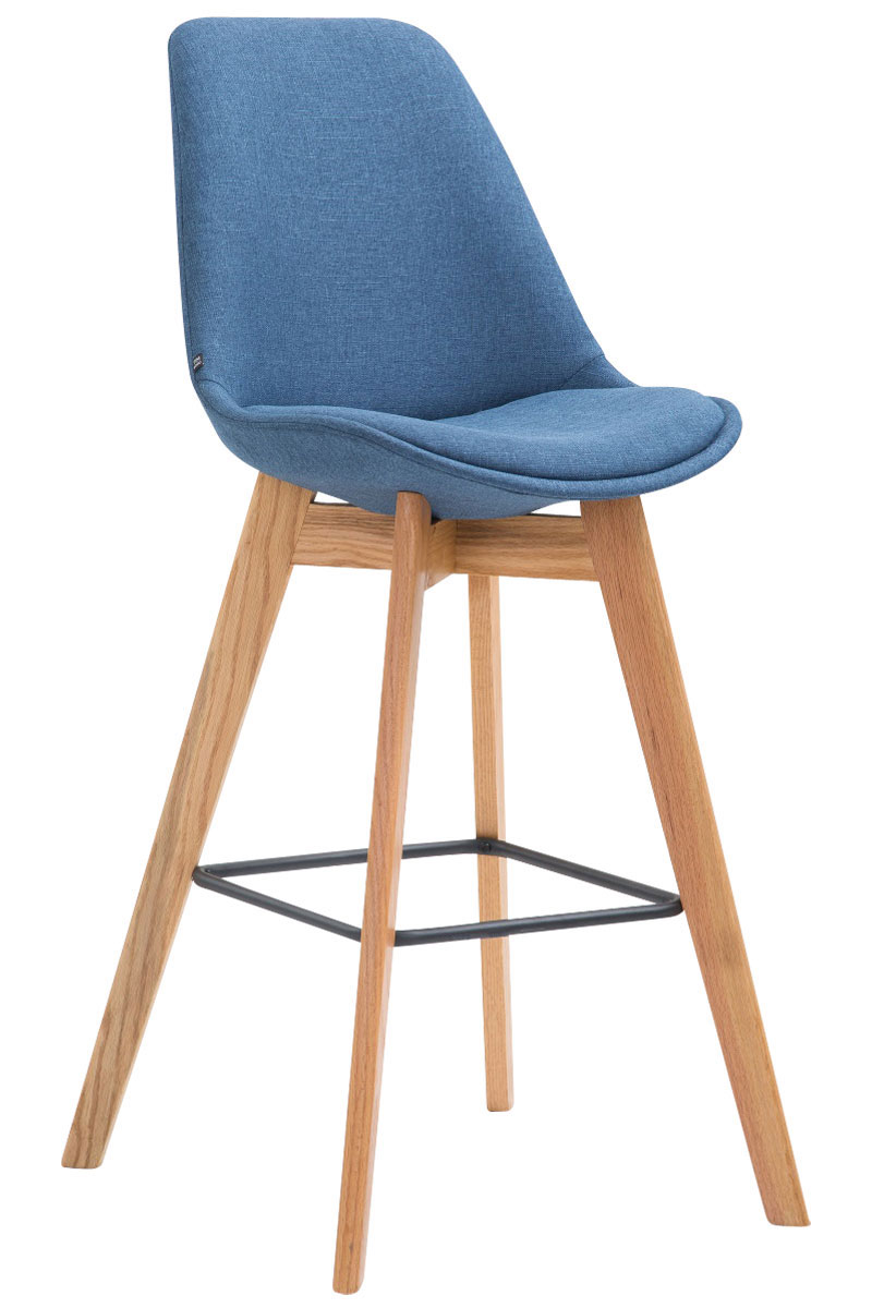 Barhocker Metz Stoff Natura, blau