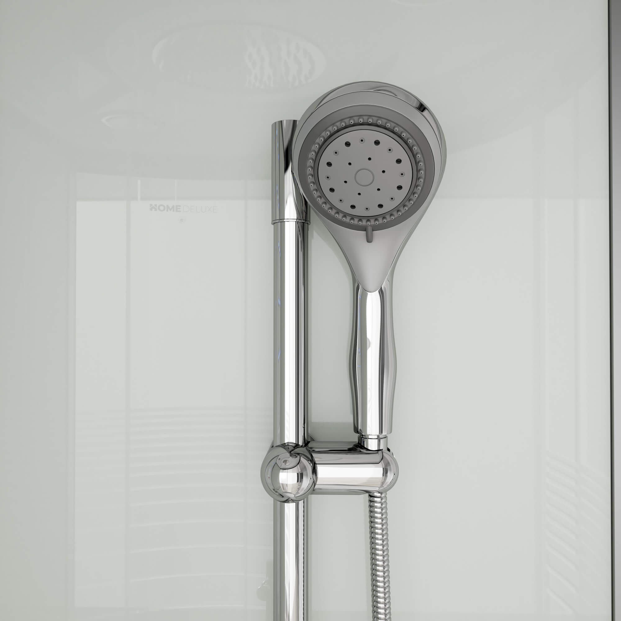 Dampfdusche mit Wasserfall und Dampfsauna WHITE PEARL - 90 x 90 cm