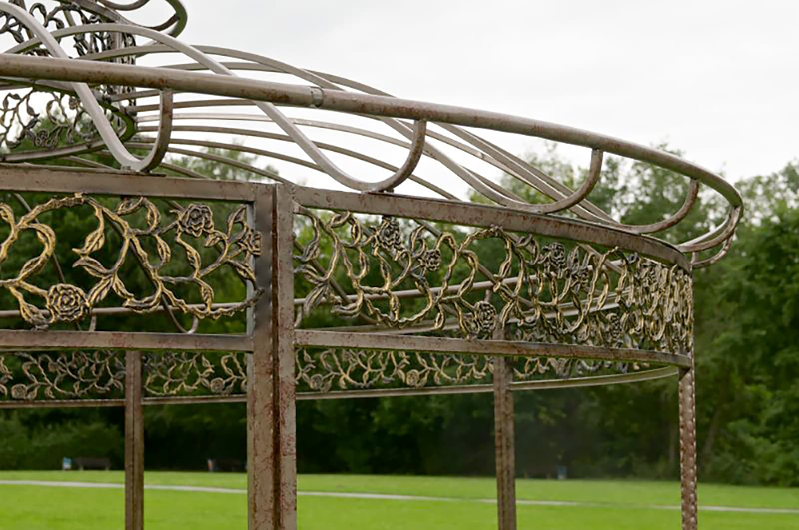 Luxus Pavillon Romantik rund 350 cm, bronze