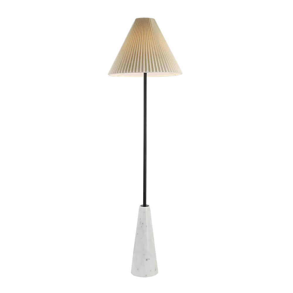 Stehlampe in Marmoroptik - Weiß