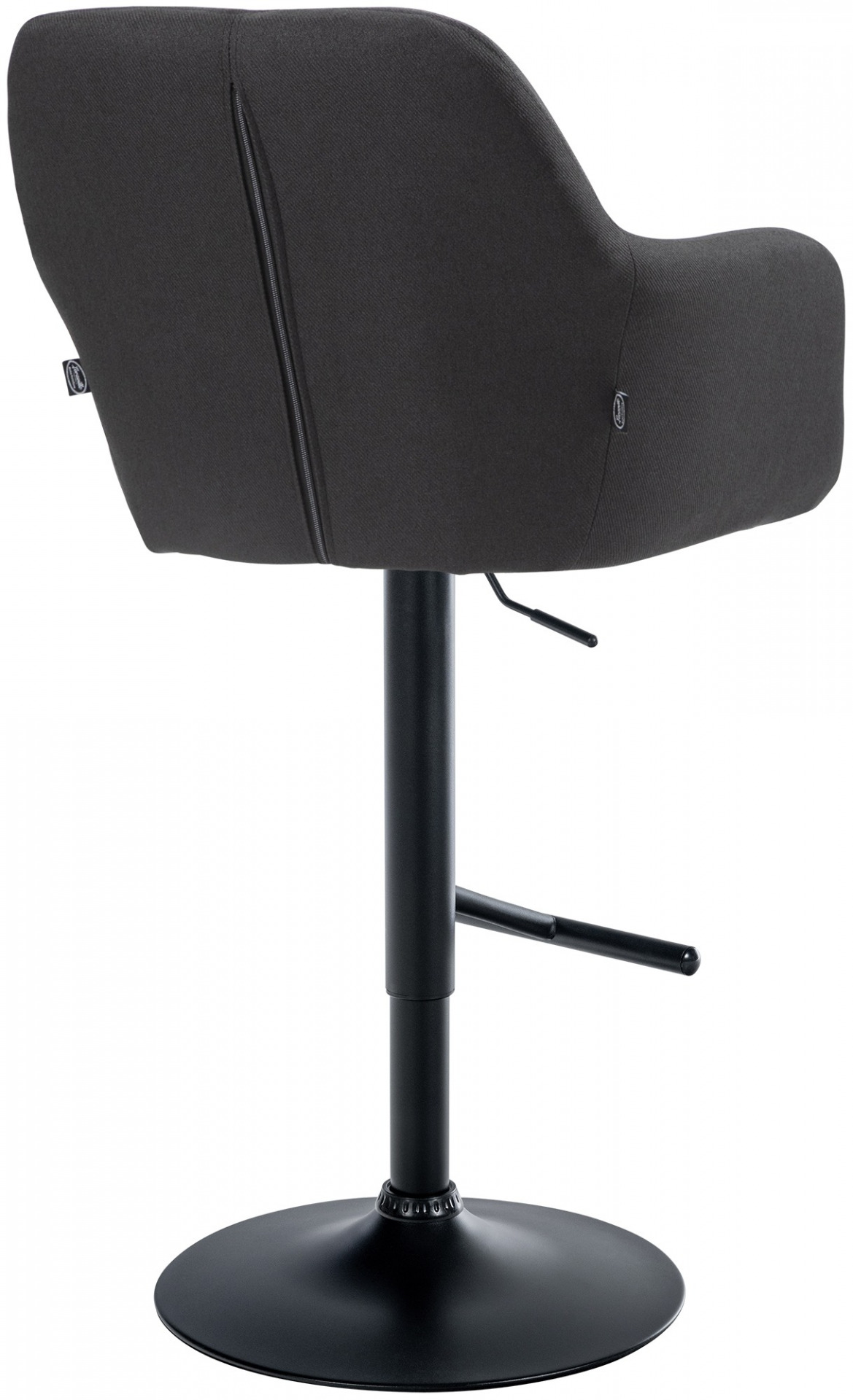 Barhocker Natoma Stoff schwarz, schwarz