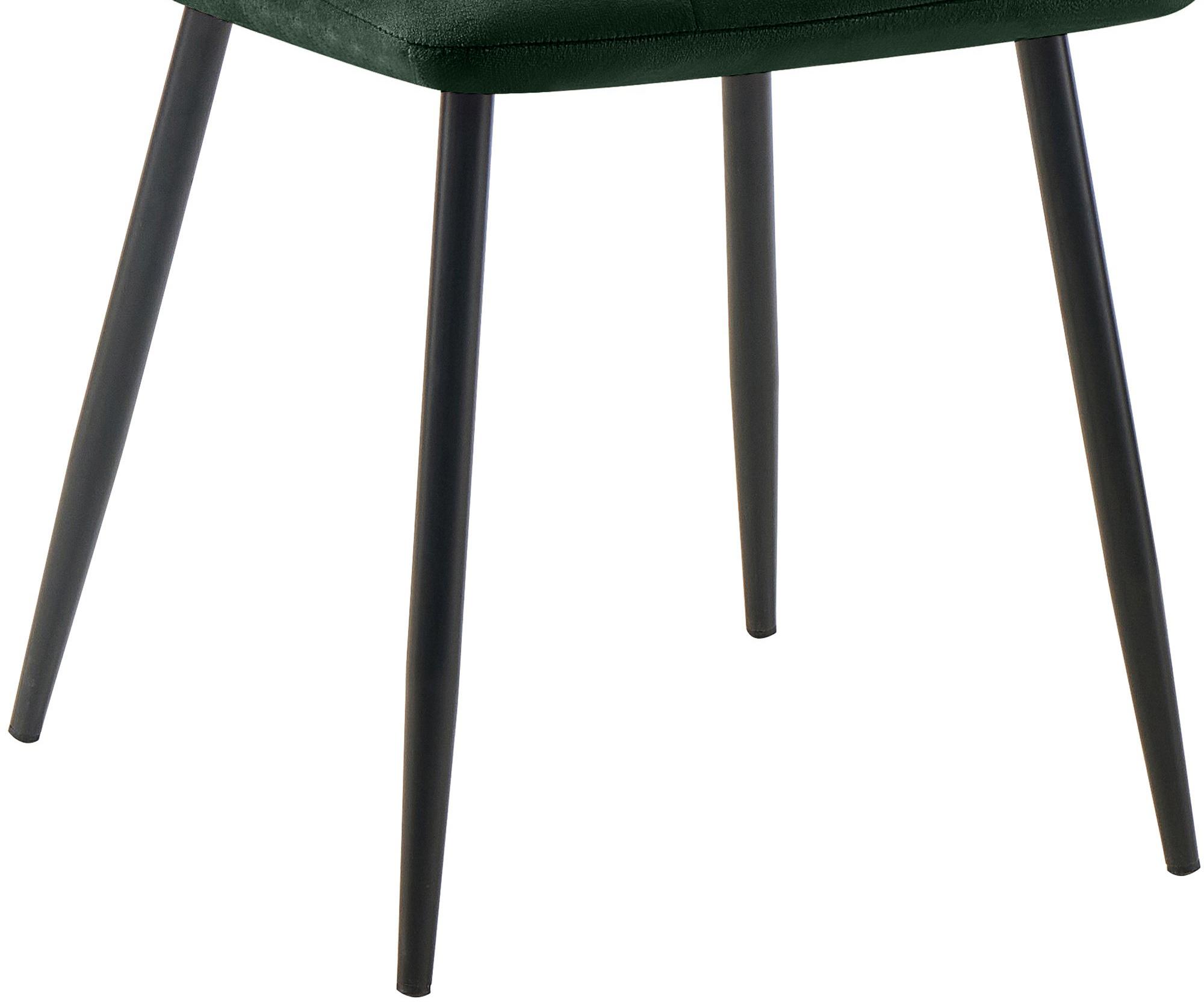 2er Set Esszimmerstuhl Tilde Samt, grün