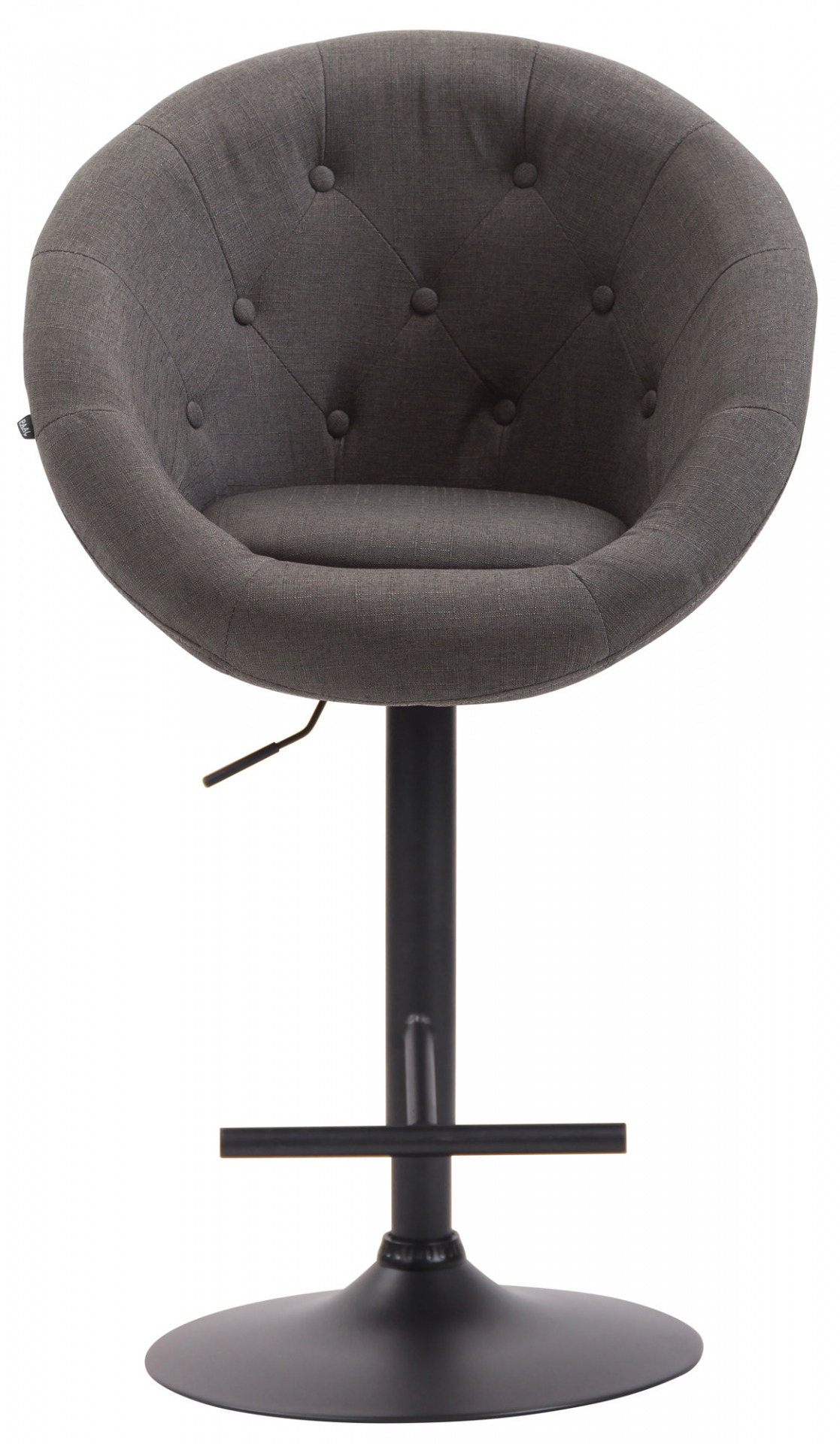 Barhocker London V2 Stoff schwarz, dunkelgrau