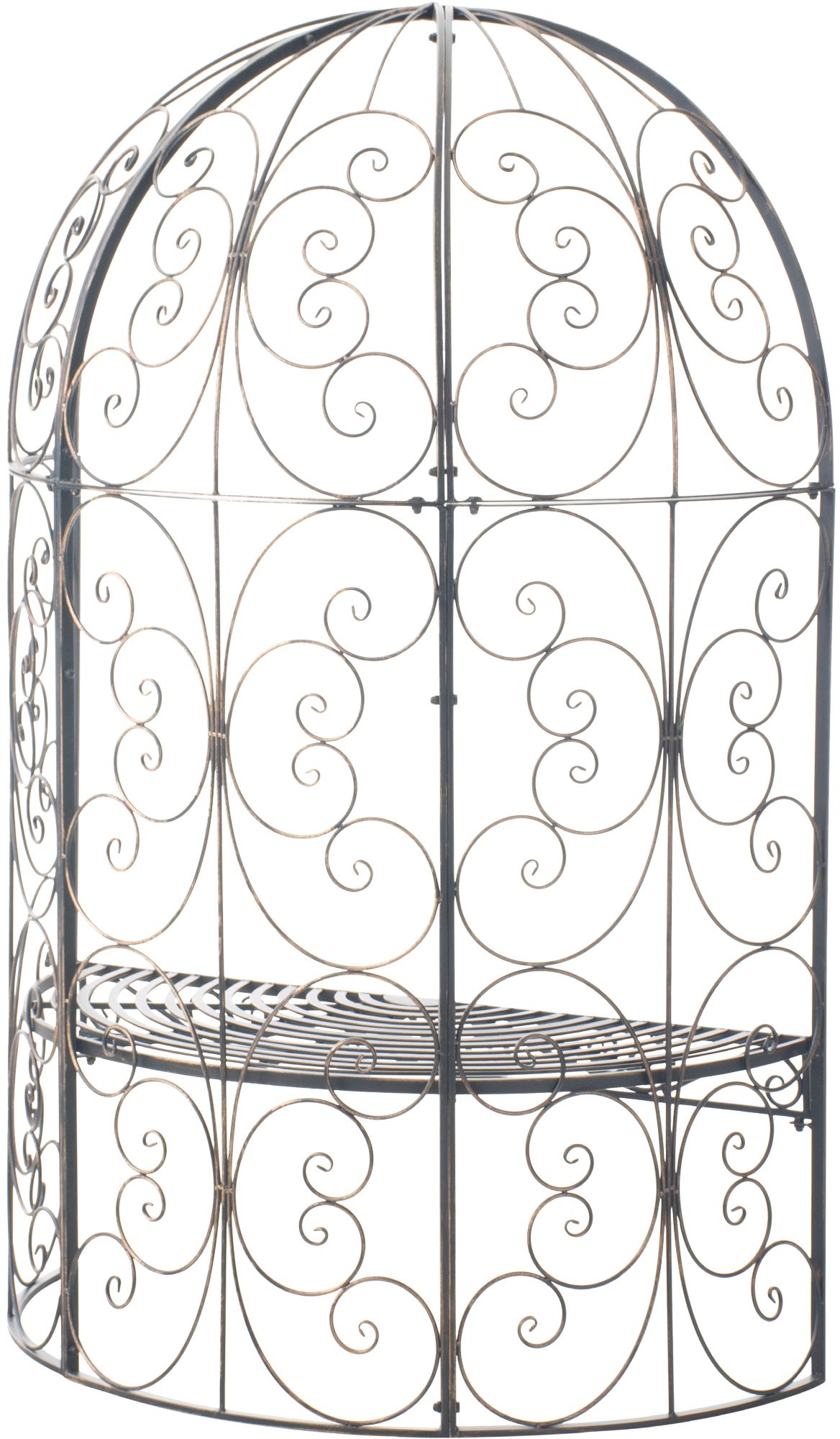 Halbpavillon Rosie mit Sitzbank, bronze