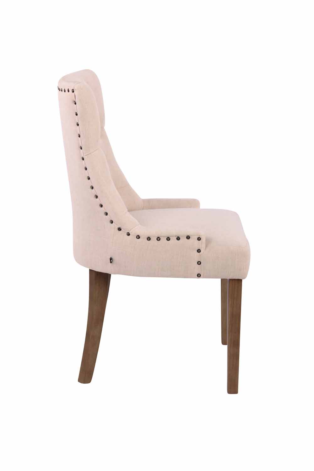 2er Set Esszimmerstuhl Aberdeen Stoff antik-hell, creme