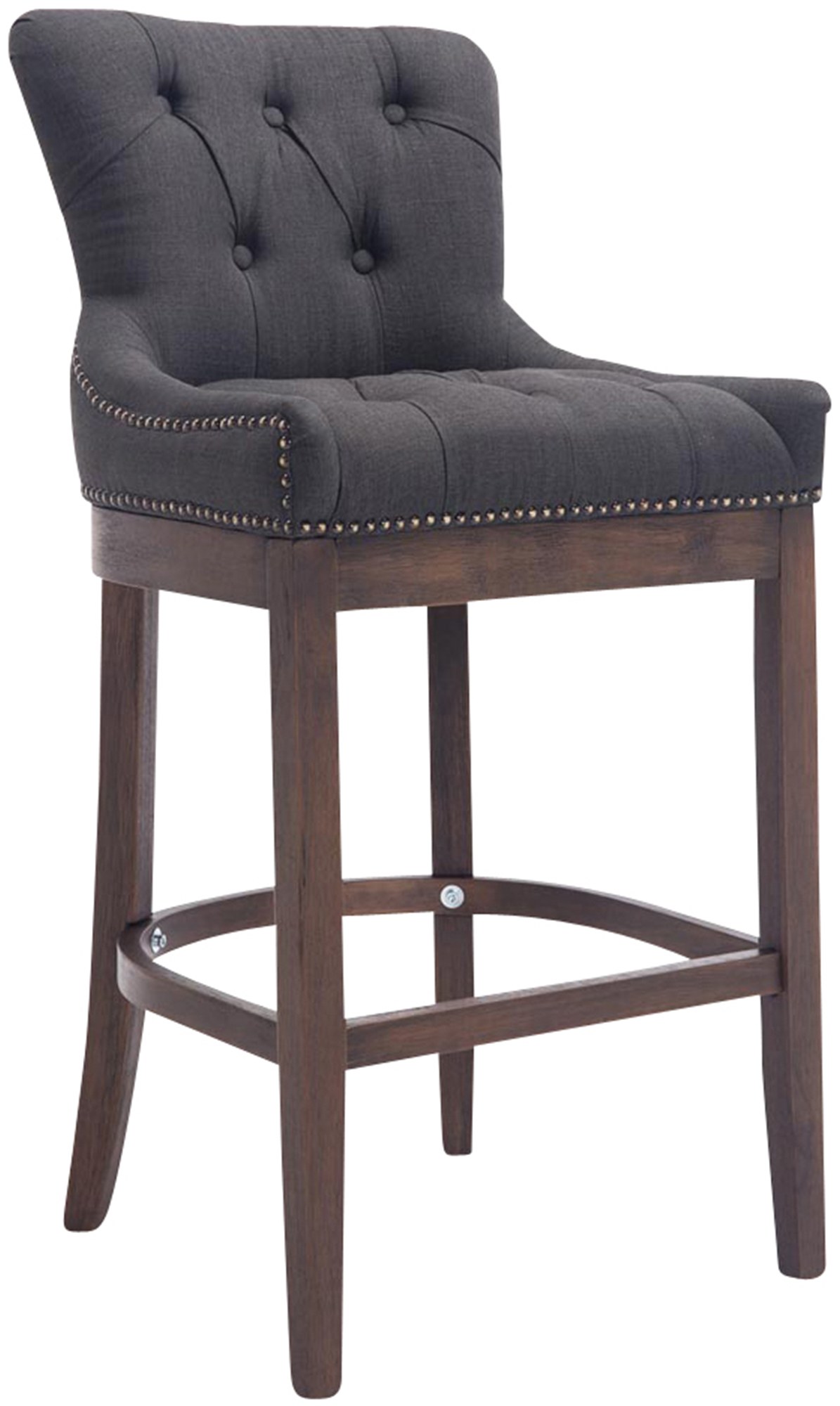 Barhocker Lakewood Stoff, Antik, dunkelgrau