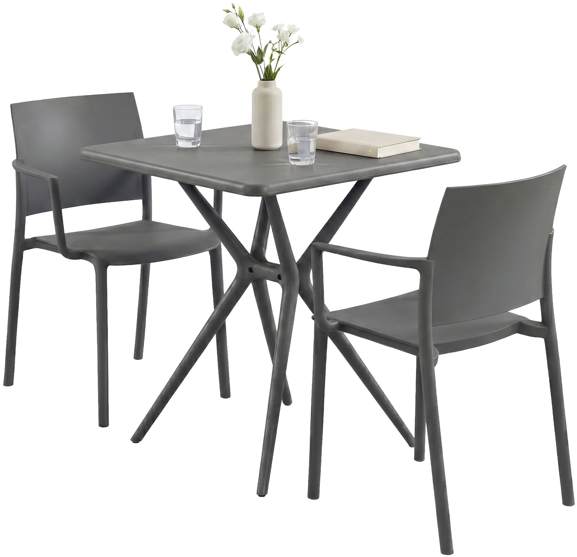 Gartenmöbel-Set Pula, dunkelgrau