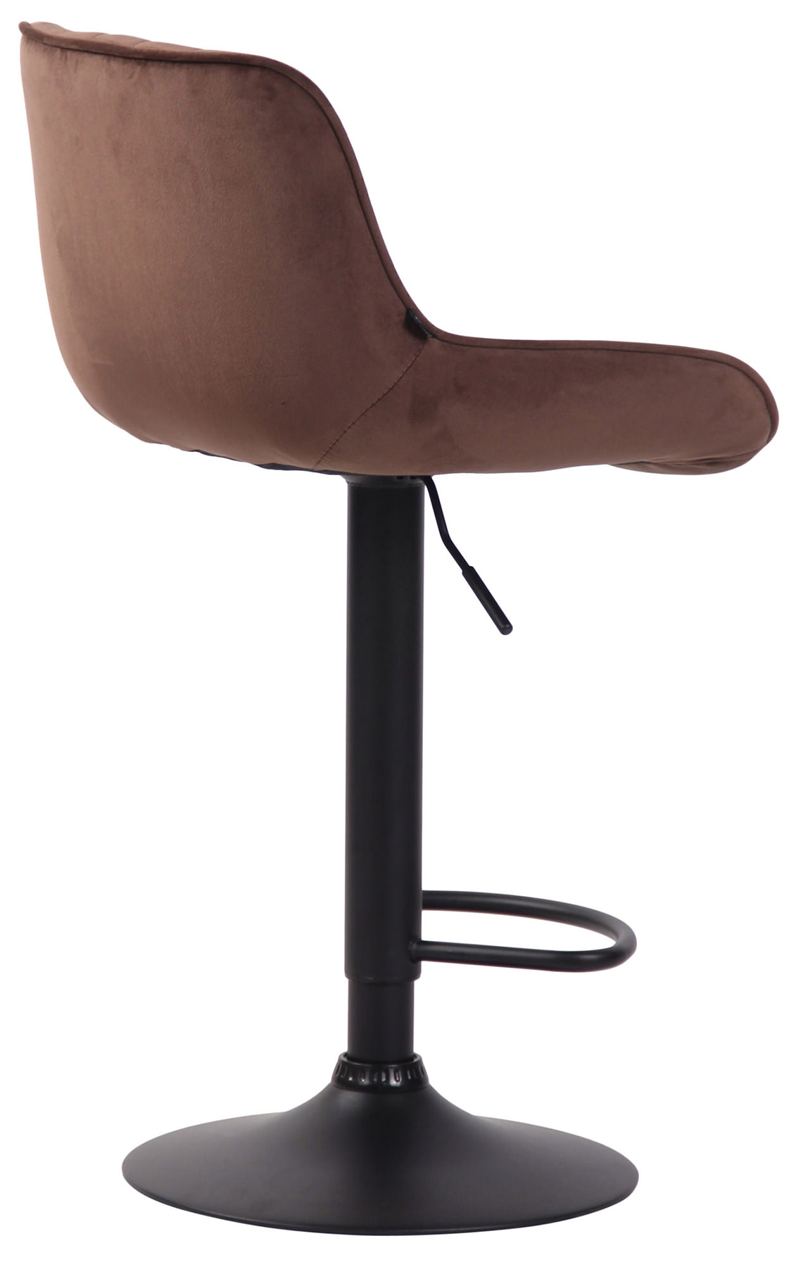 2er Set Barhocker Lentini Samt schwarz, braun
