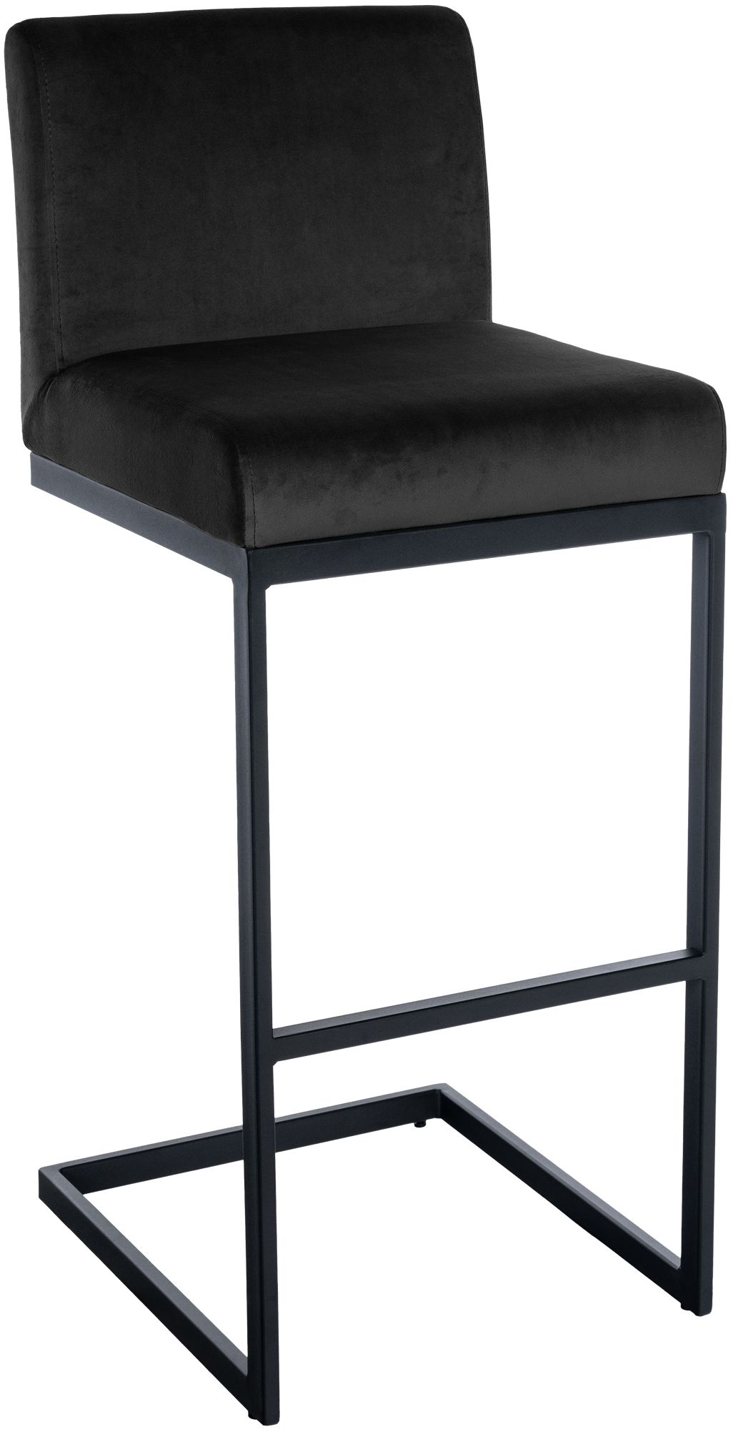 Barhocker Hopewell Samt B, schwarz