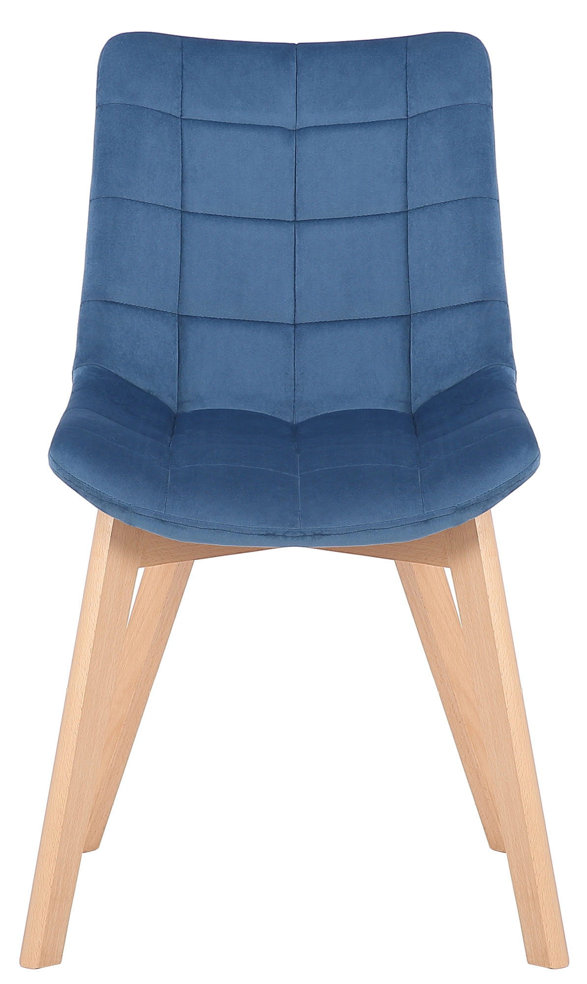 2er Set Esszimmerstühle Passaic Samt, blau