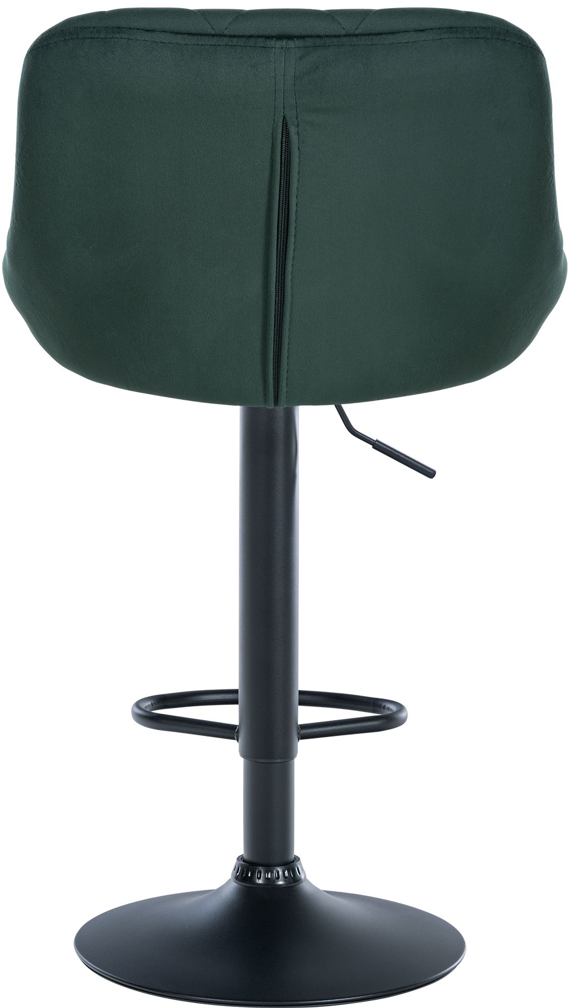 2er Set Barhocker Lazio Samt schwarz, dunkelgrün