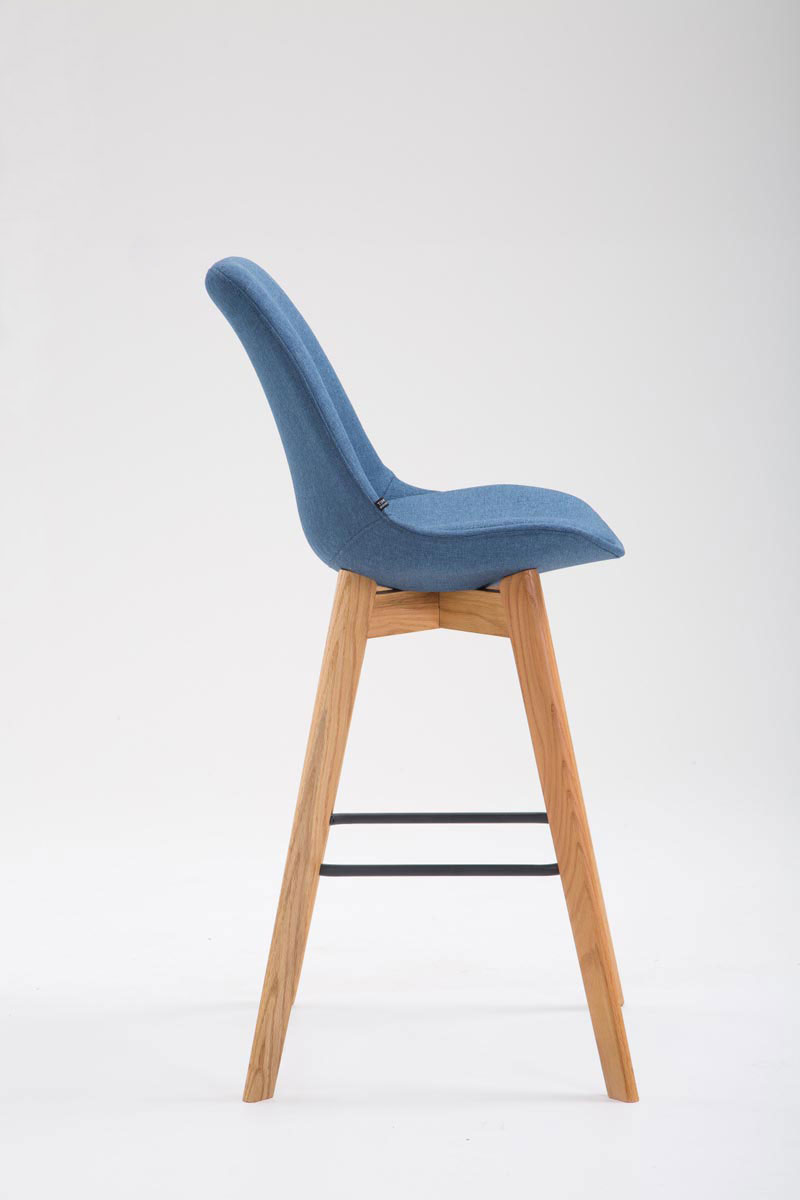 Barhocker Metz Stoff Natura, blau