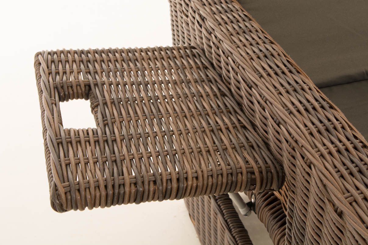 Sofa Ancona Anthrazit 5mm, braun-meliert