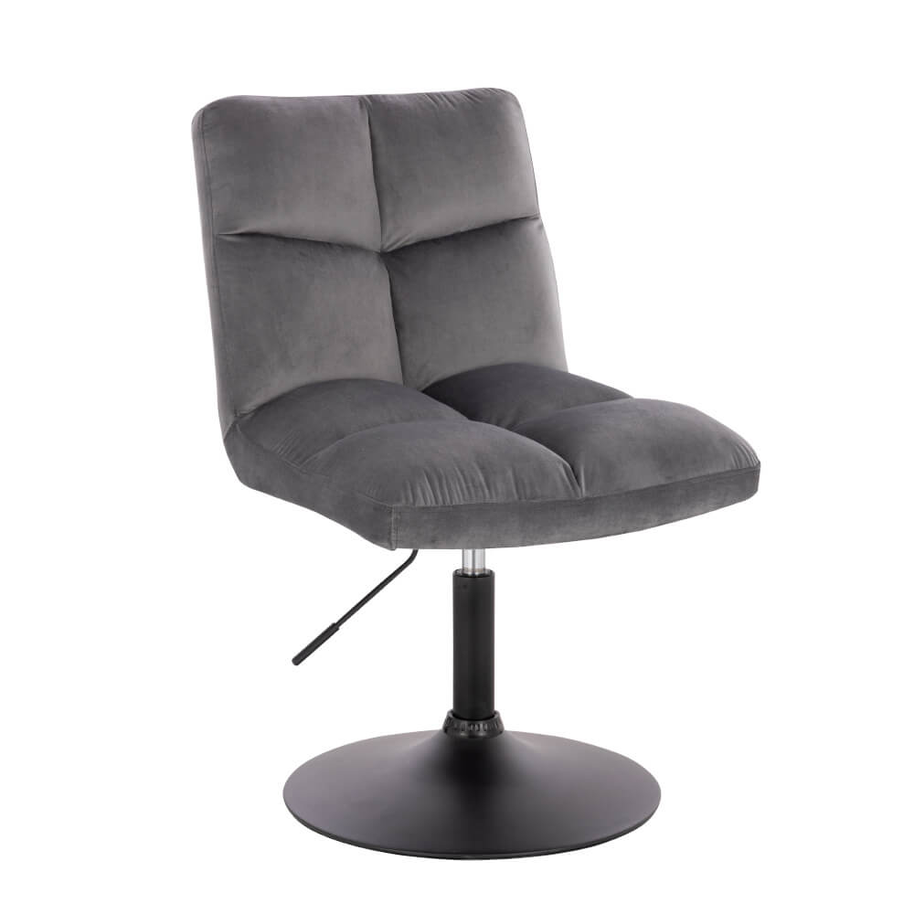 Barhocker höhenverstellbar 4er Set ACE - Samt Hellgrau