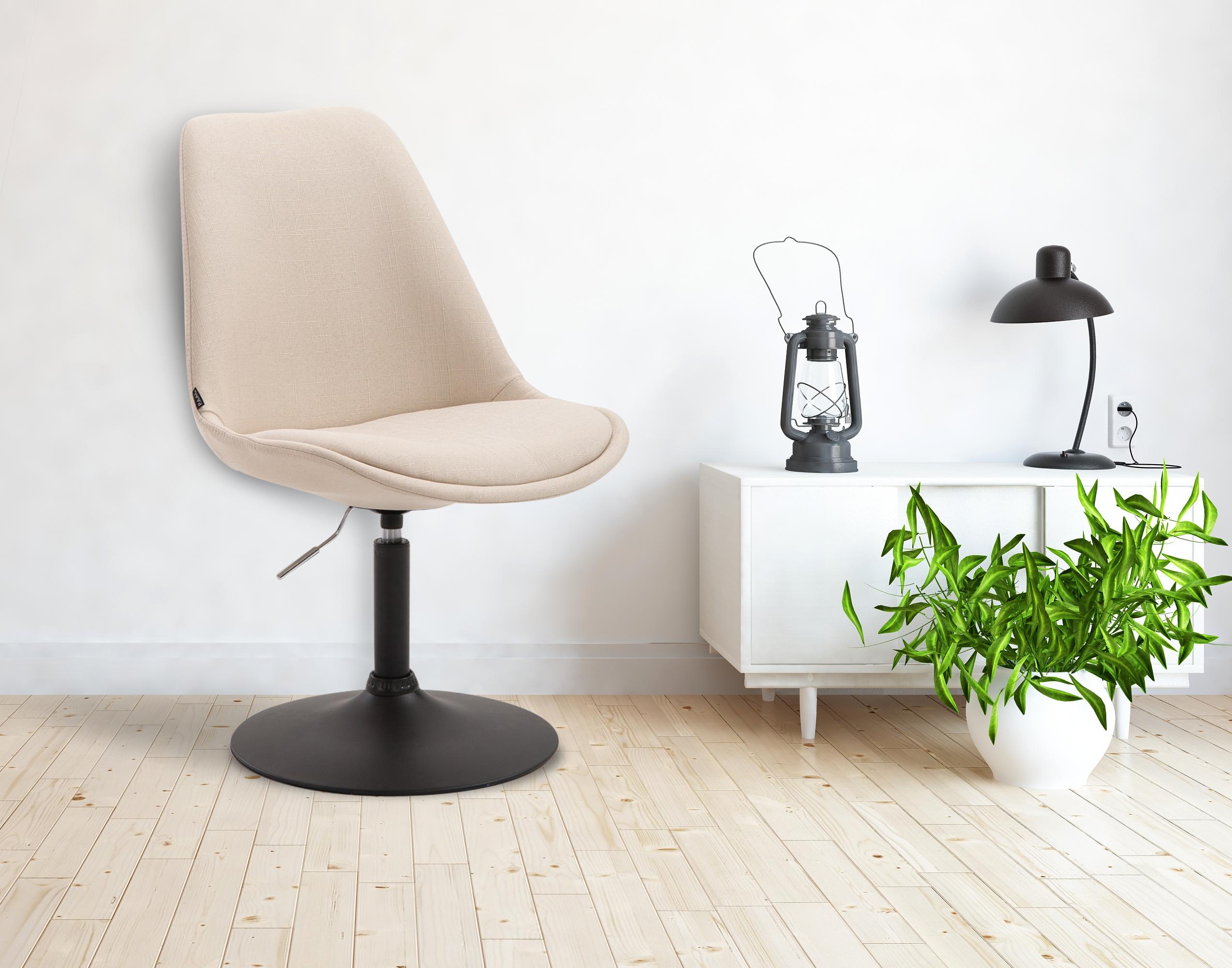 Stuhl Maverick B Stoff, creme