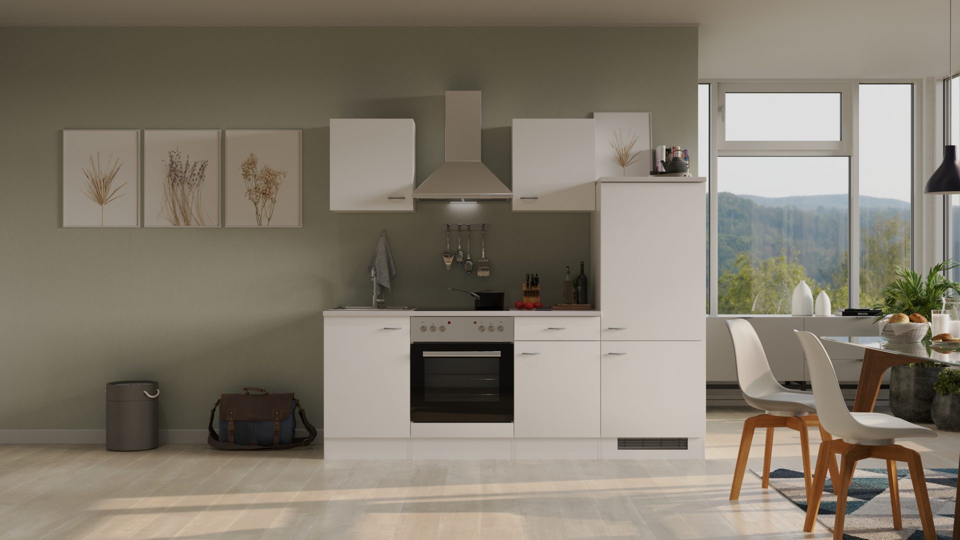 Küchenzeile WITO 220 cm mit E-Geräten