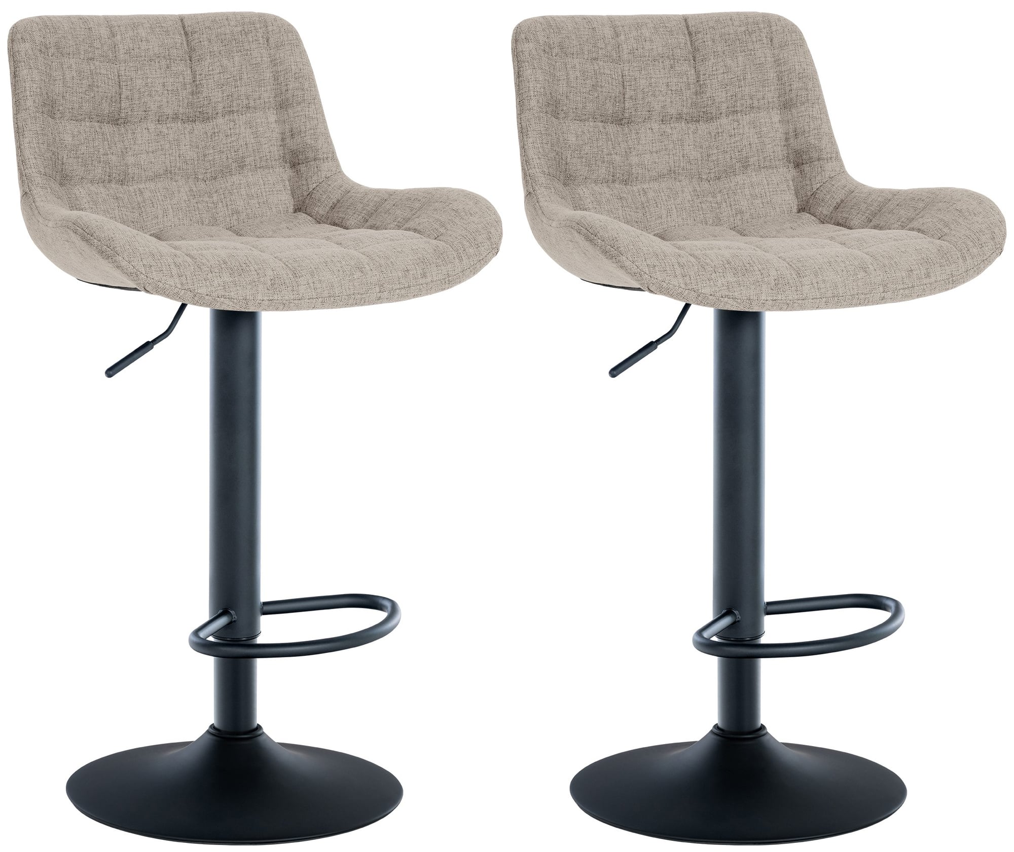 2er Set Barhocker Tover Stoff, taupe