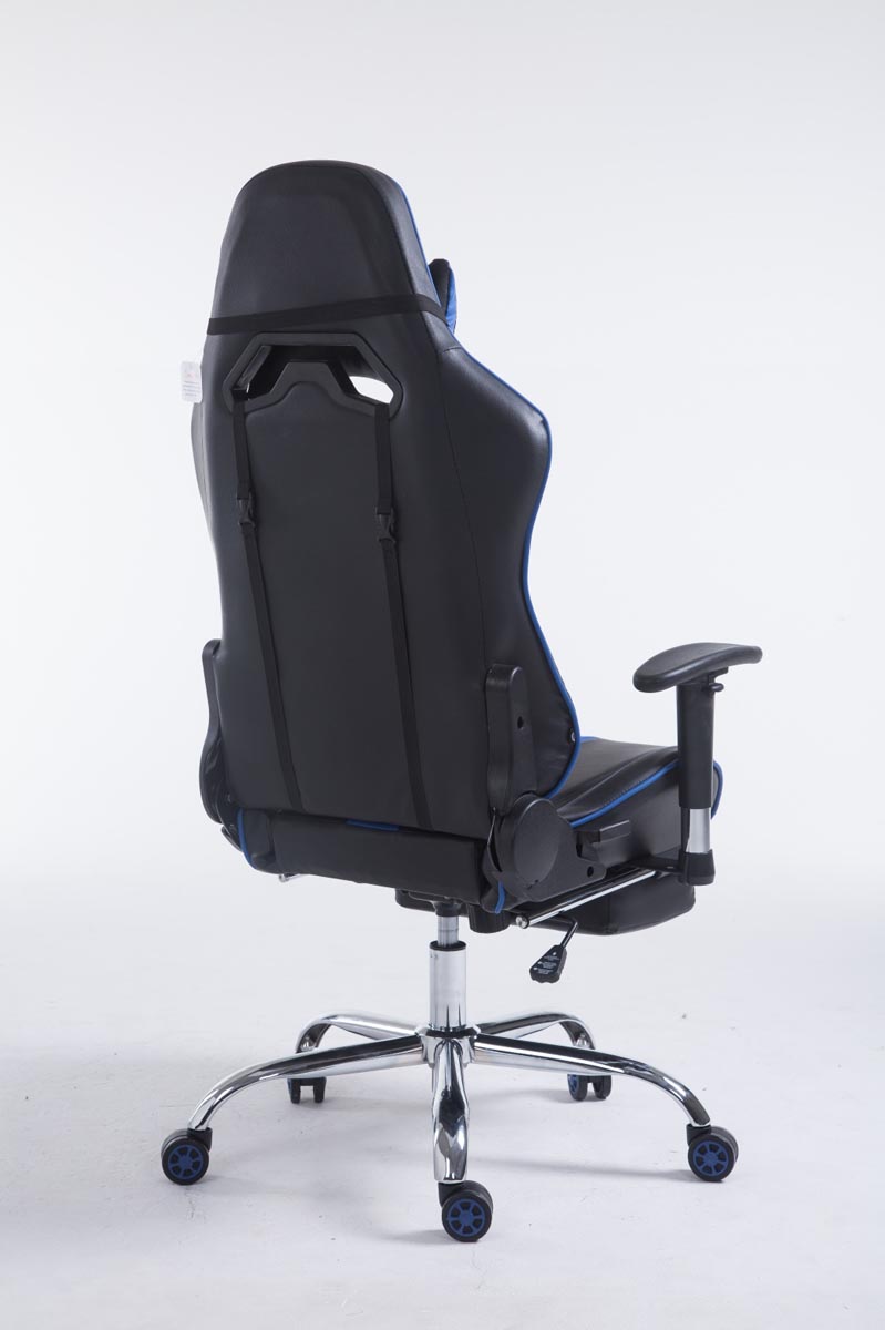 Racing Bürostuhl Limit V2 Kunstleder mit Fußablage, schwarz/blau