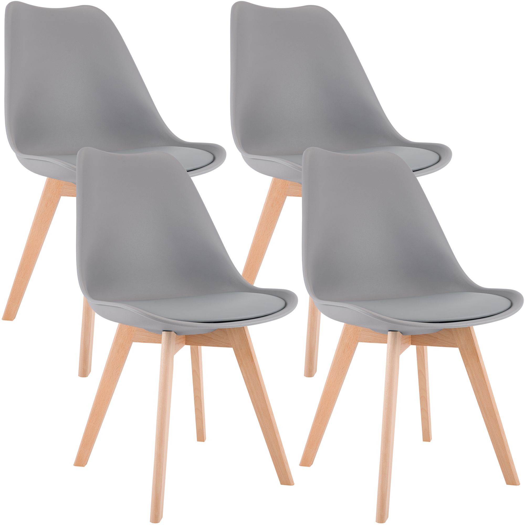 4er Set Stuhl Linares, grau