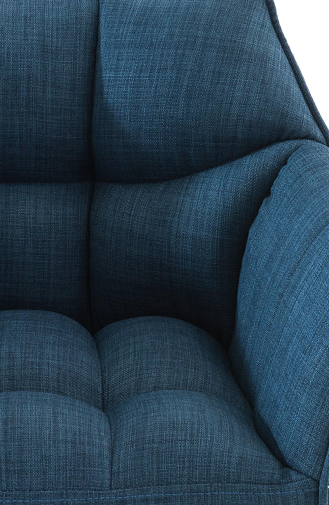 Barhocker Damaso B Stoff mit 4-Fuß Gestell, blau