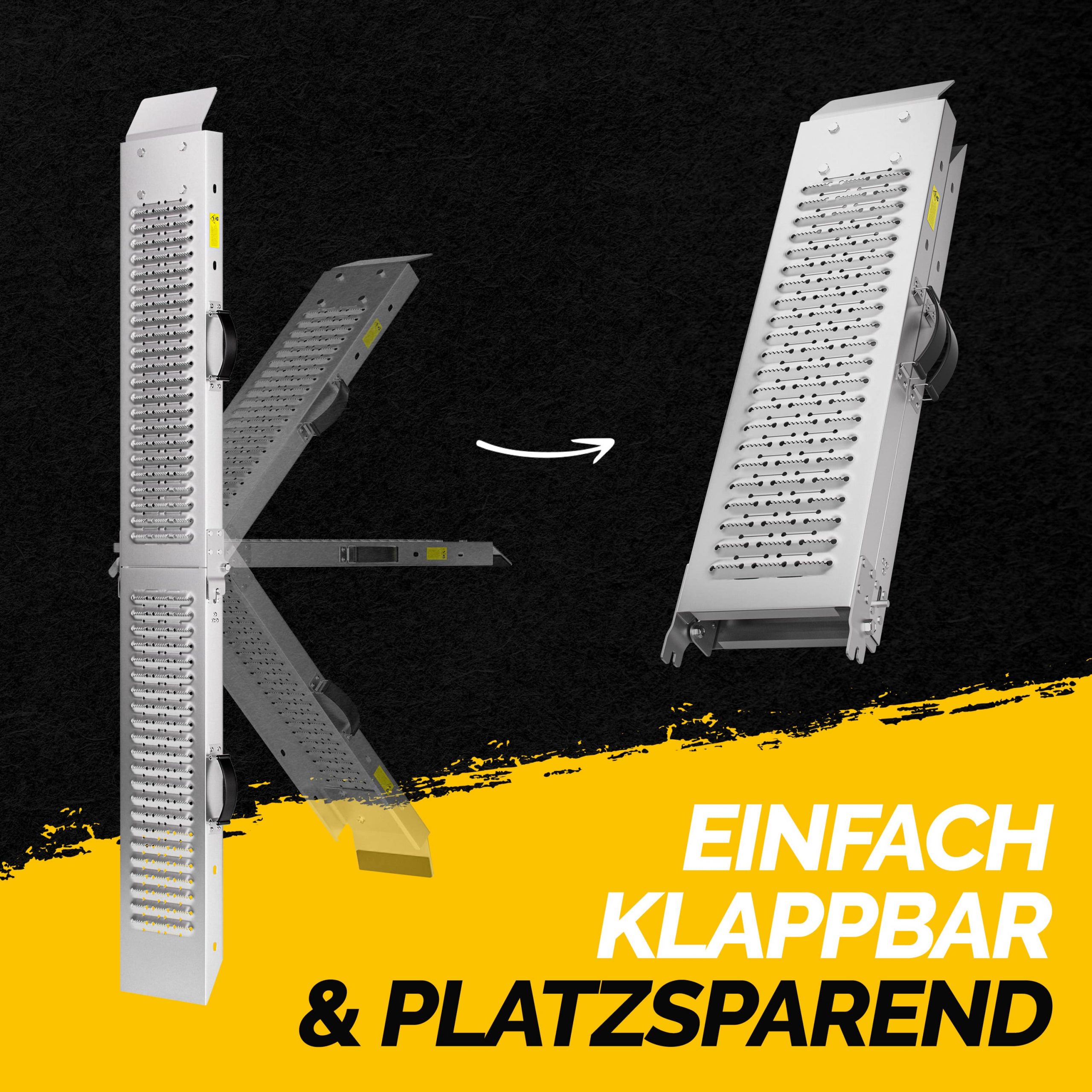 Auffahrrampe 2er-Set 400kg klappbar