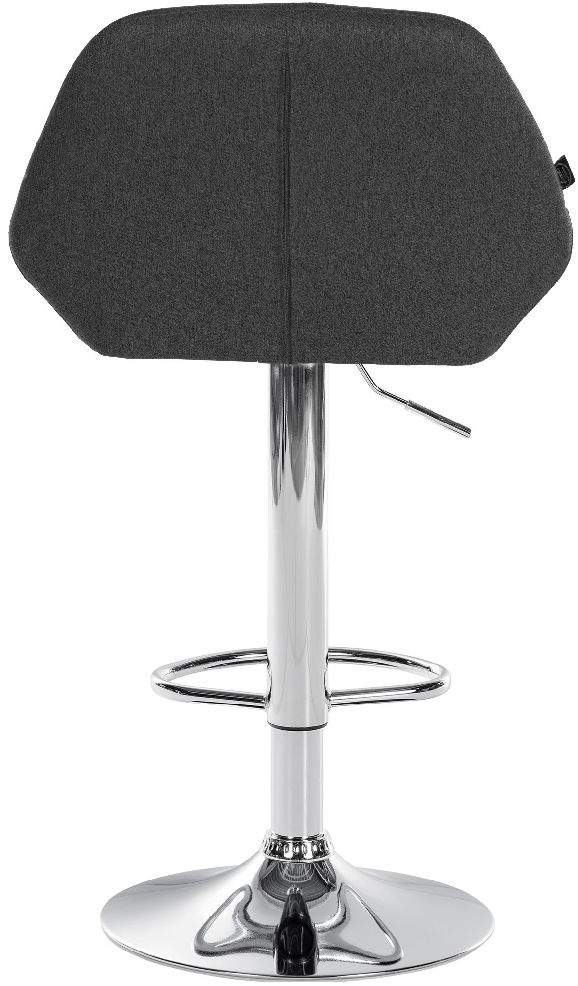 Barhocker Braga Stoff chrom, dunkelgrau