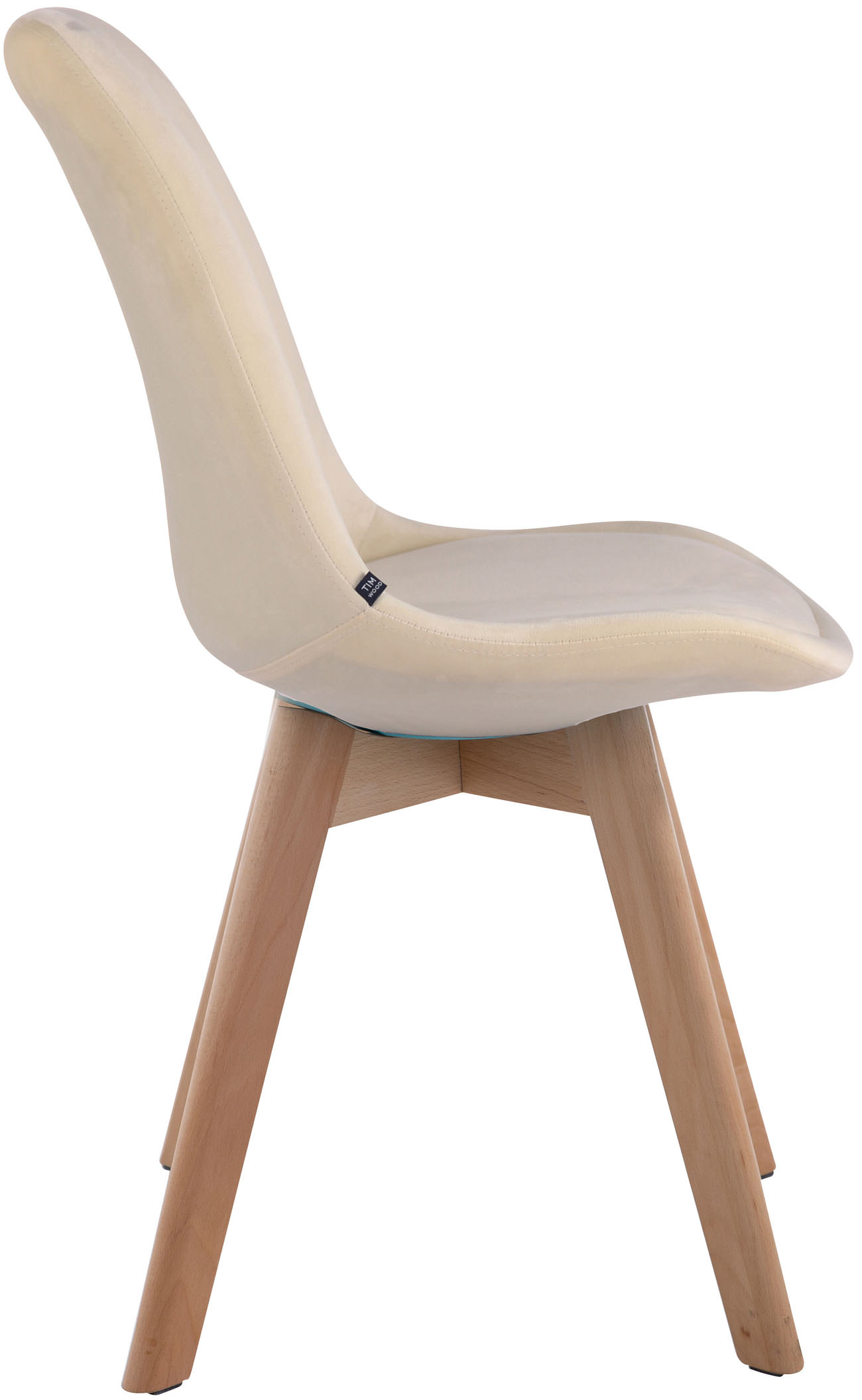 Besucherstuhl Borneo V2 Samt natura, creme