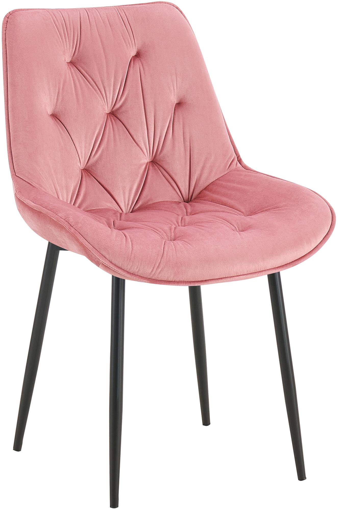 Esszimmerstuhl Wallace Samt, rosa