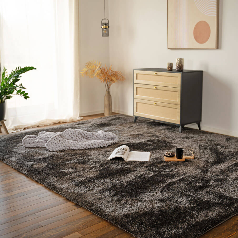 Hochflor Teppich SOFI - 200 x 140 cm Anthrazit