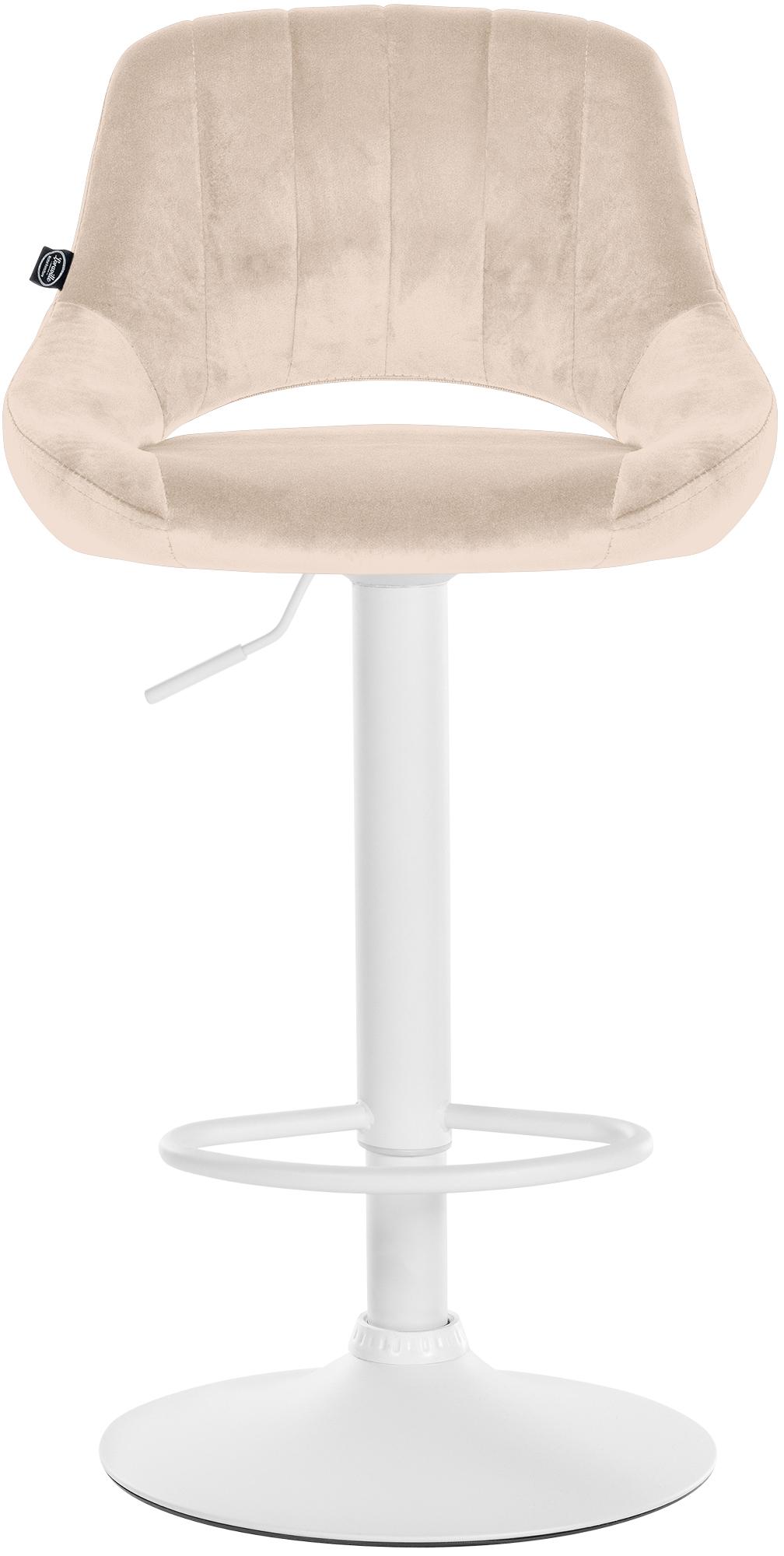 2er Set Barhocker Milet Samt W, creme