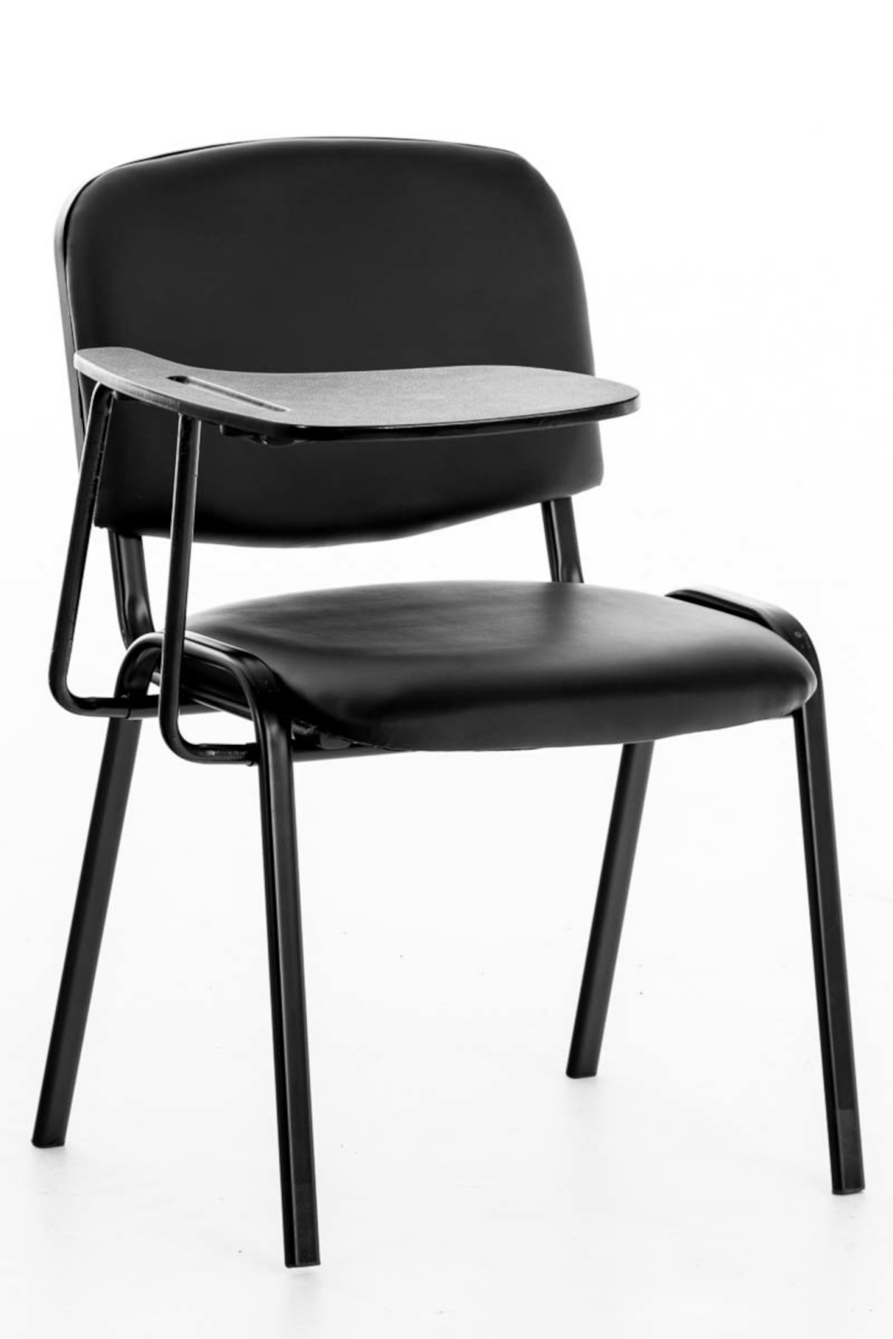 4er Set Stühle Ken mit Klapptisch Kunstleder, schwarz