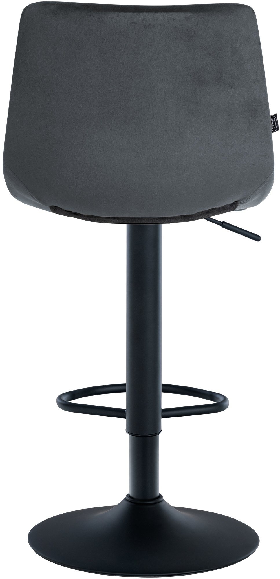 Barhocker Jerry Samt schwarz, dunkelgrau