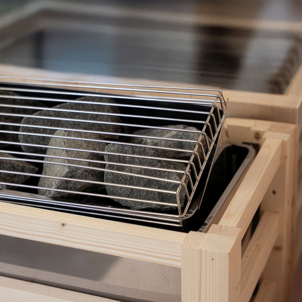 Traditionelle Sauna SHADOW XL BIG - 200 x 200 cm für 6 Personen