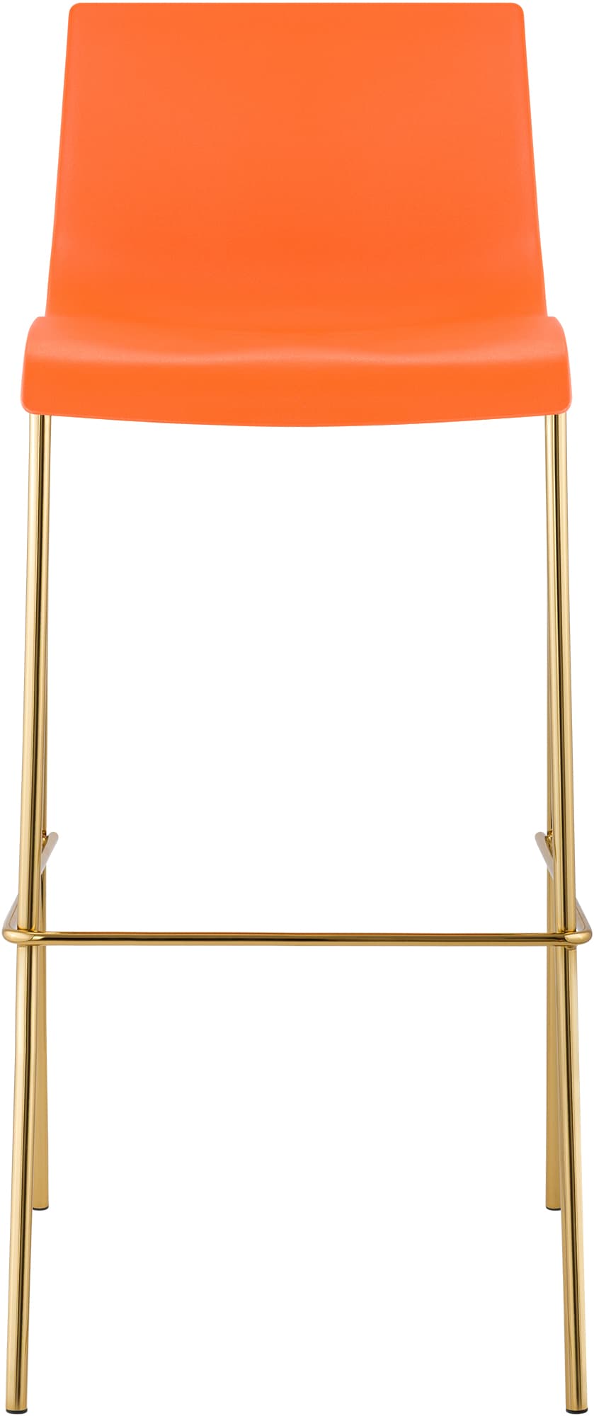 Barhocker Hoover Kunststoff 4-Fuß Gold, orange