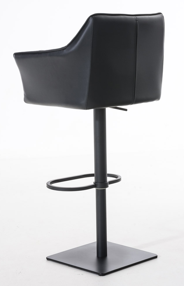 2er Set Barhocker Damaso Kunstleder schwarz, schwarz