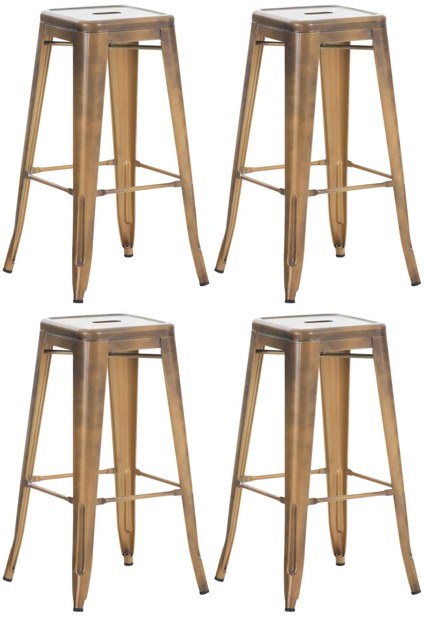 4er Set Barhocker Joshua, gold