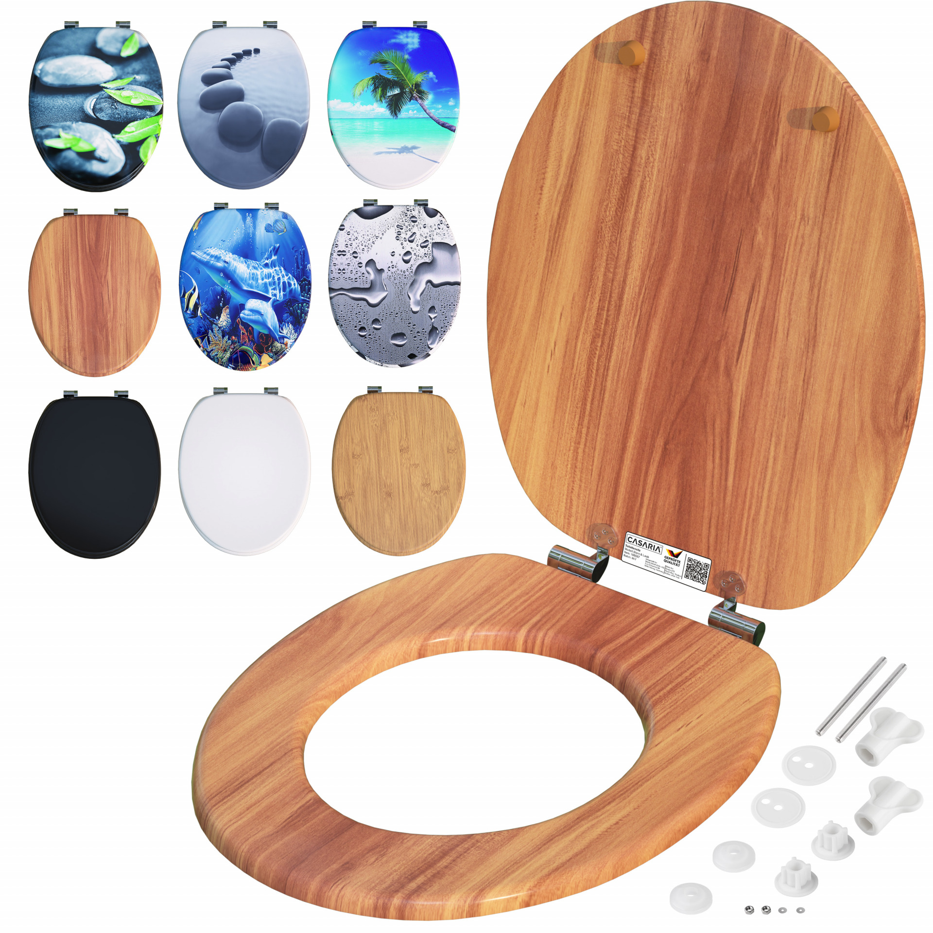 Toilettensitz Holz mit Absenkautomatik MDF