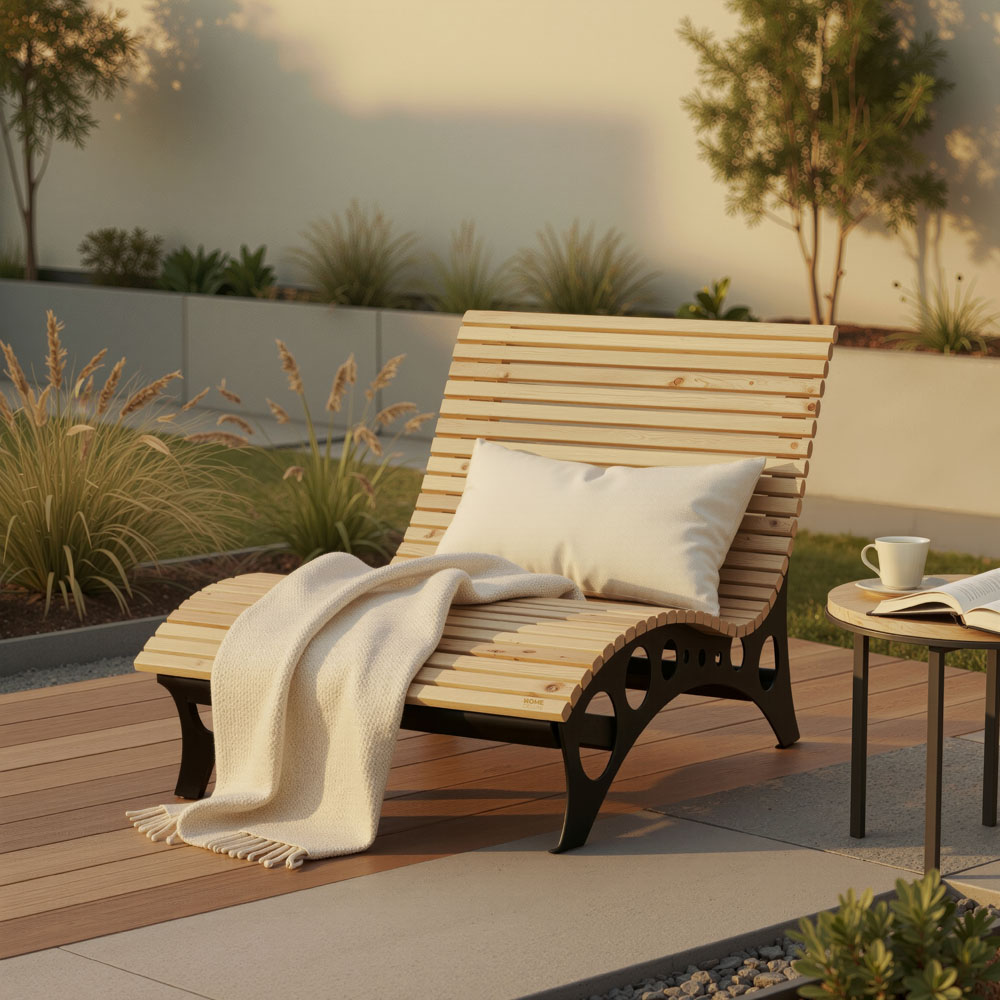 Wellenholzliege / Waldsofa TAIGA - 120 cm