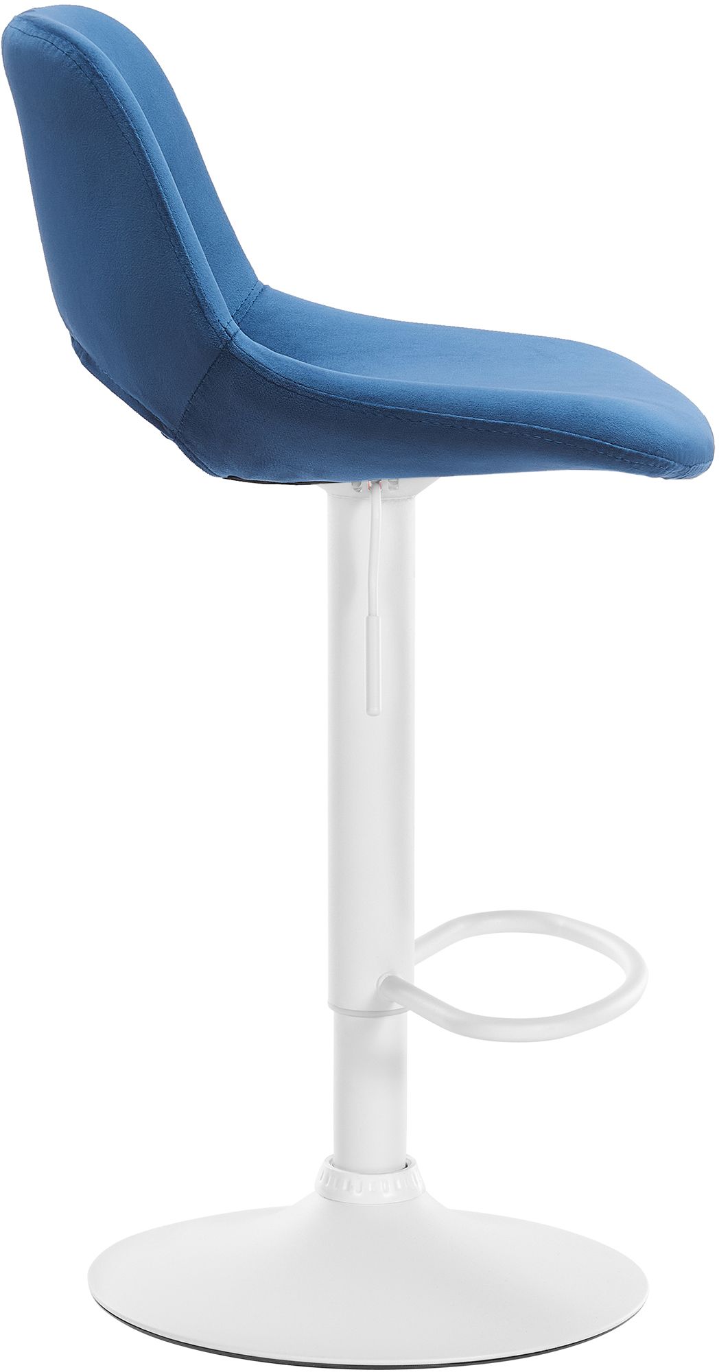 2er Set Barhocker Camden Samt weiß, blau