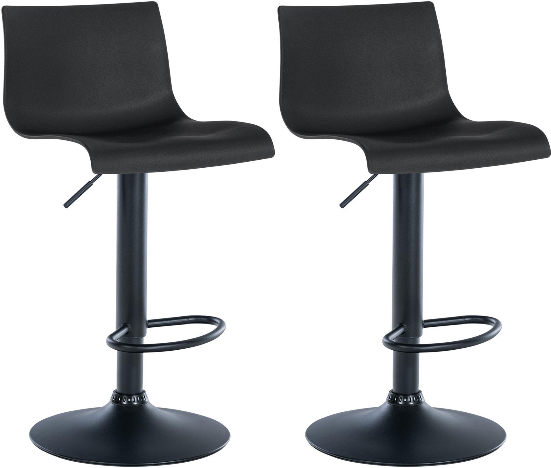 2er Set Barhocker Branford Kunststoff, schwarz