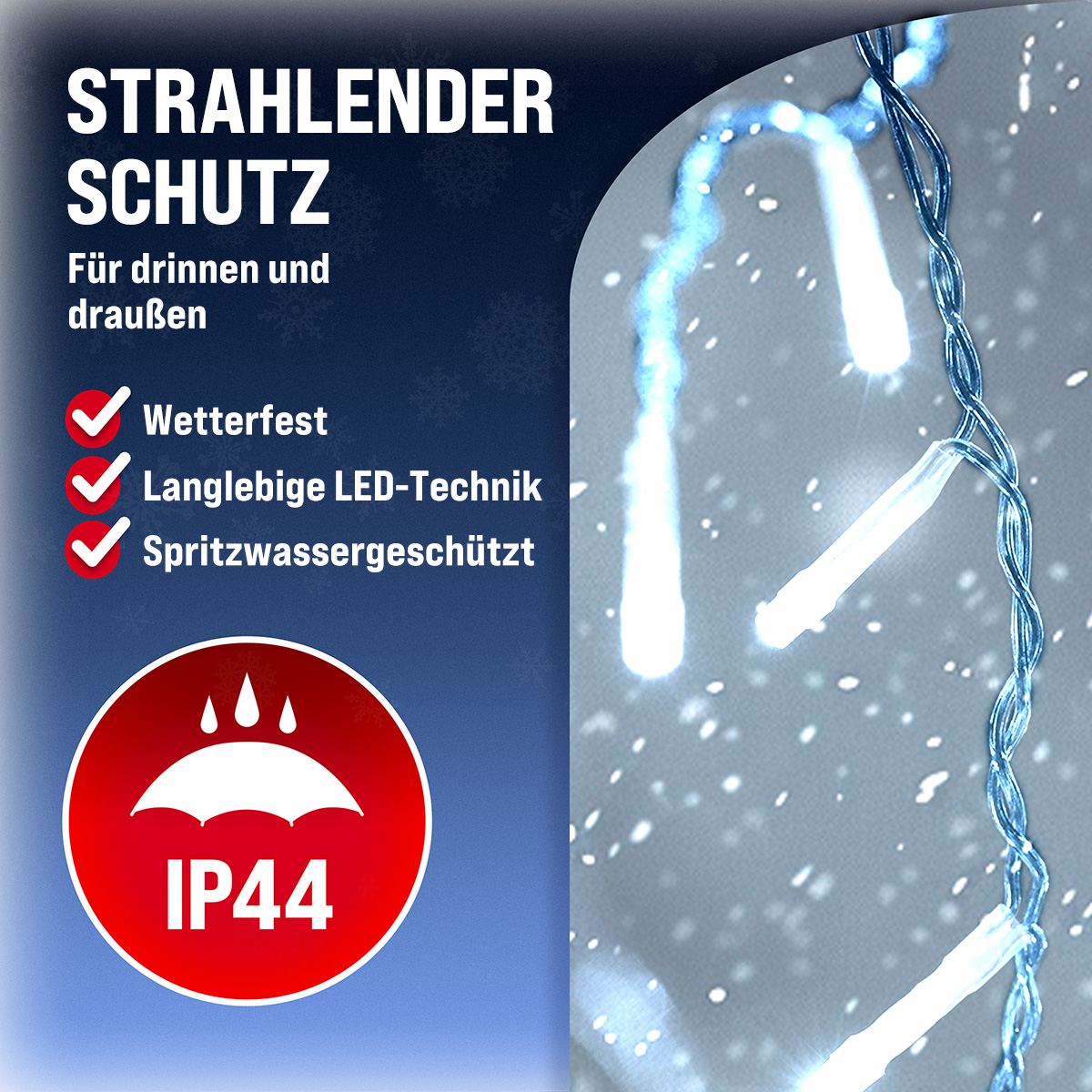Lichterkette Weihnachten Kaltweiß 40m Fernbedienung