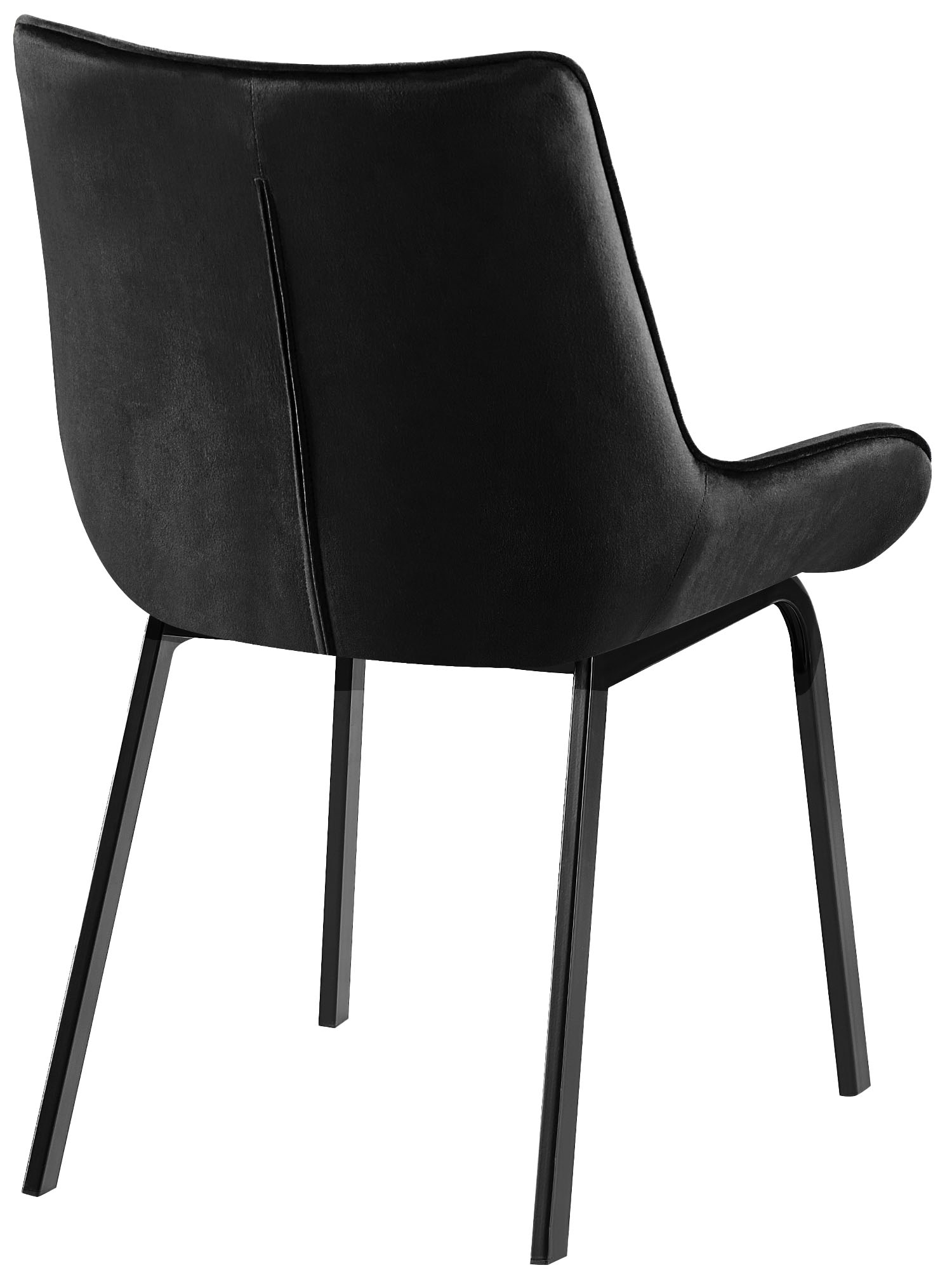 2er Set Stuhl Saranda Samt, schwarz