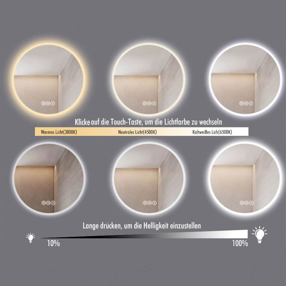 LED-Spiegel Rund SILA - 100 cm