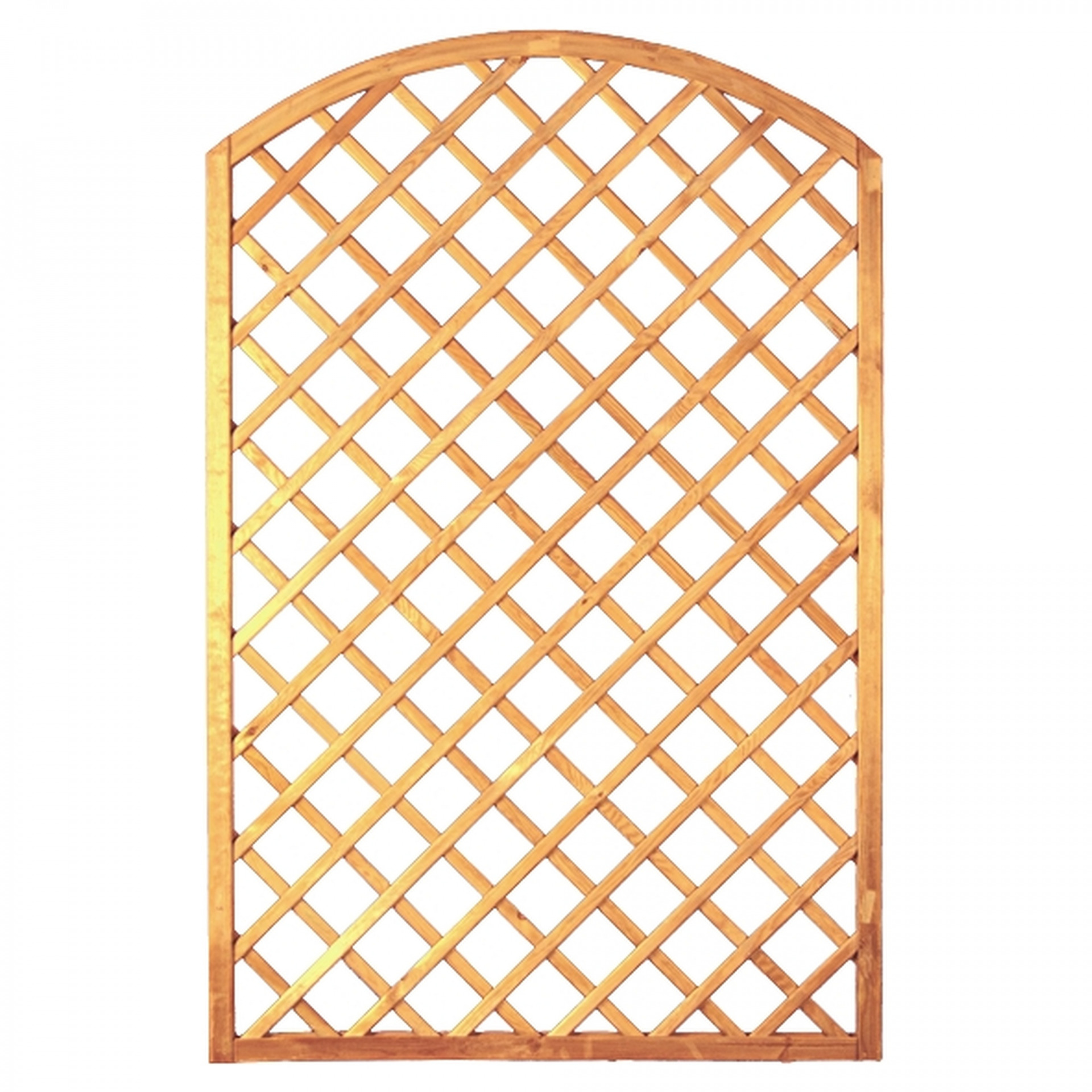 Bogen-Rankzaun-Serie 120 x 180/160 cm, MW 10 x 10 cm, Rahmen 45/45 mm, kdi grün, Leisten 12 x 30 mm, genagelt