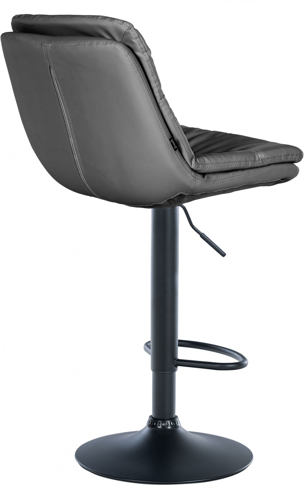 Barhocker Laurel Kunstleder schwarz, grau