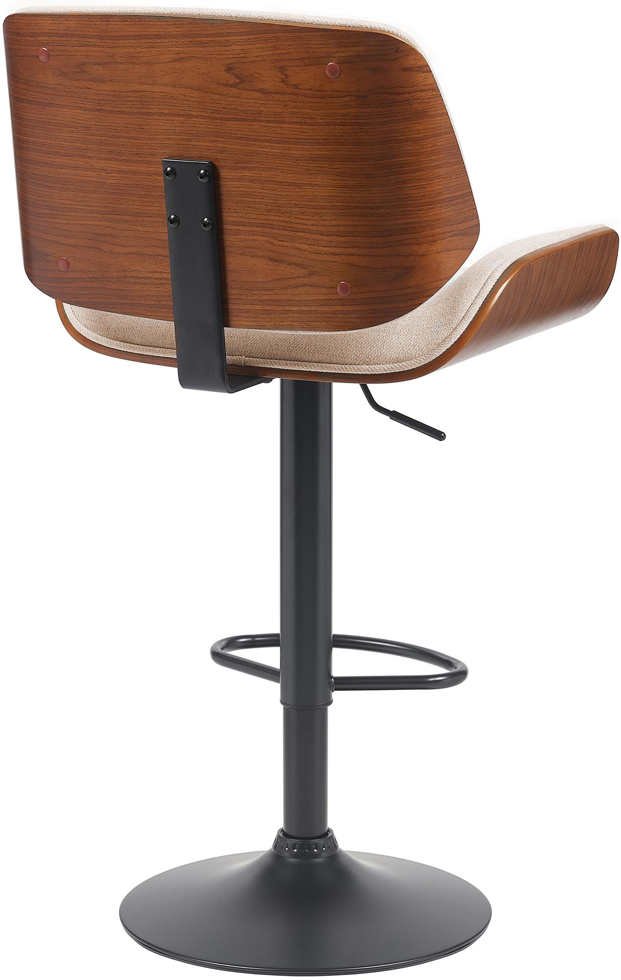 Barhocker Beverley B Stoff, walnuss/creme